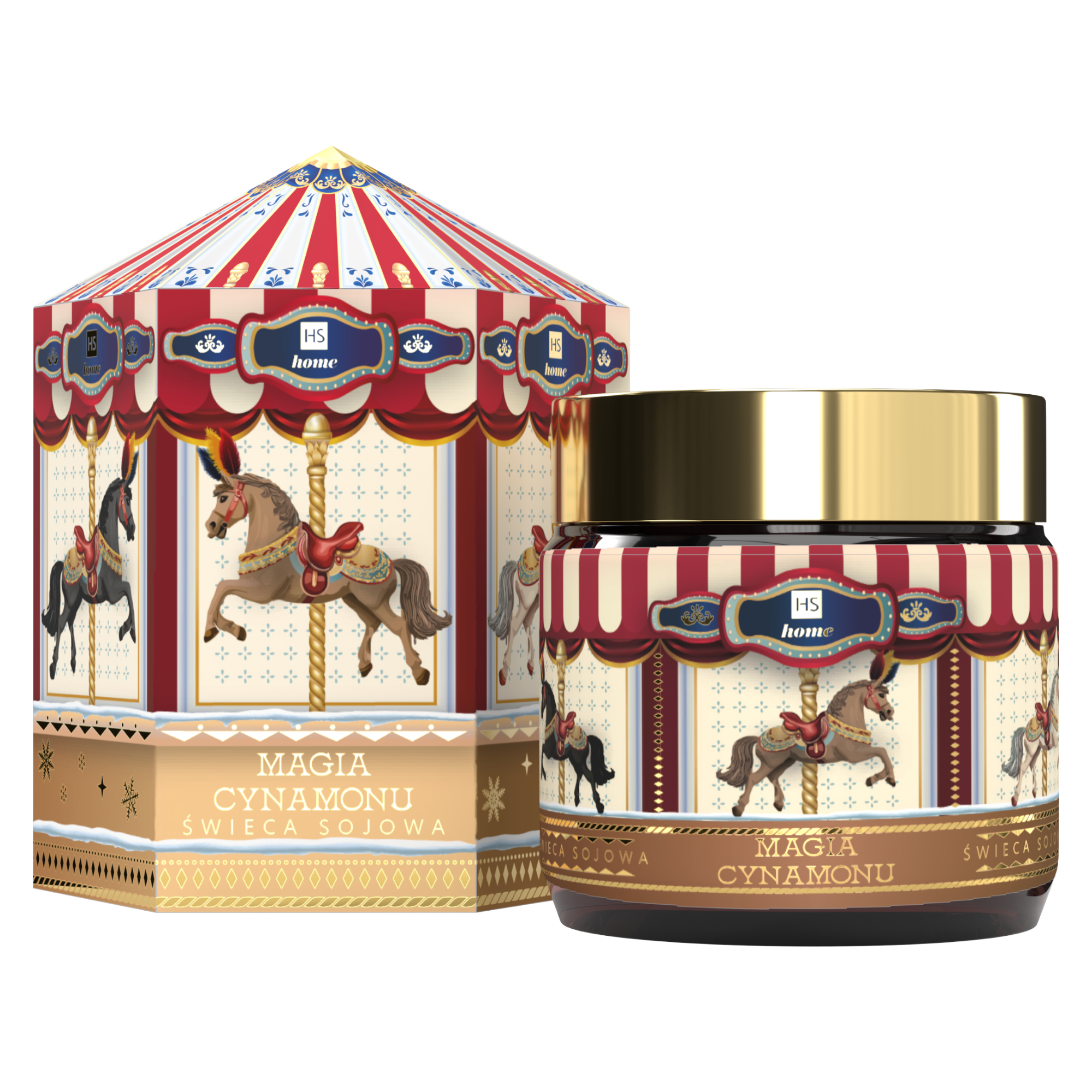 HISKIN CAROUSEL Duftende rotierende Kerze, Cinnamon Magic 100 ml – Trena