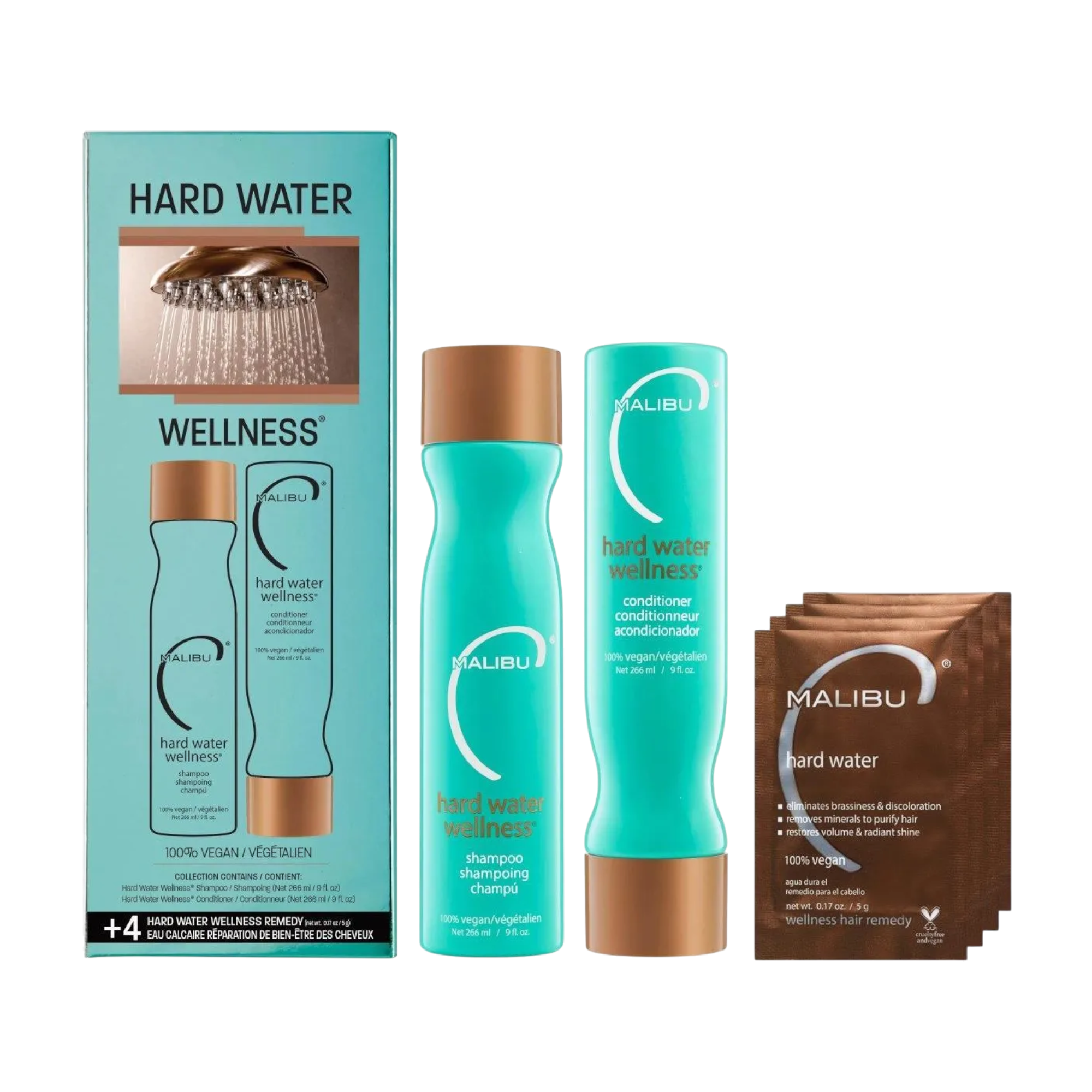 MALIBU C HARD WATER WELLNESS COLLECTION Set zur Pflege von Haaren, die hartem Wasser ausgesetzt sind
