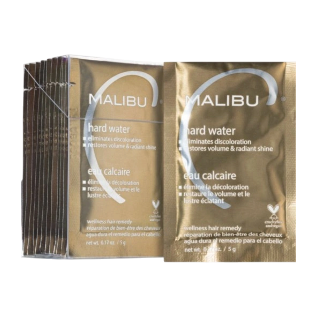 MALIBU C HARD WATER X12 Behandlung zur Entfernung von Ablagerungen aus hartem Wasser, 12 x 5 g