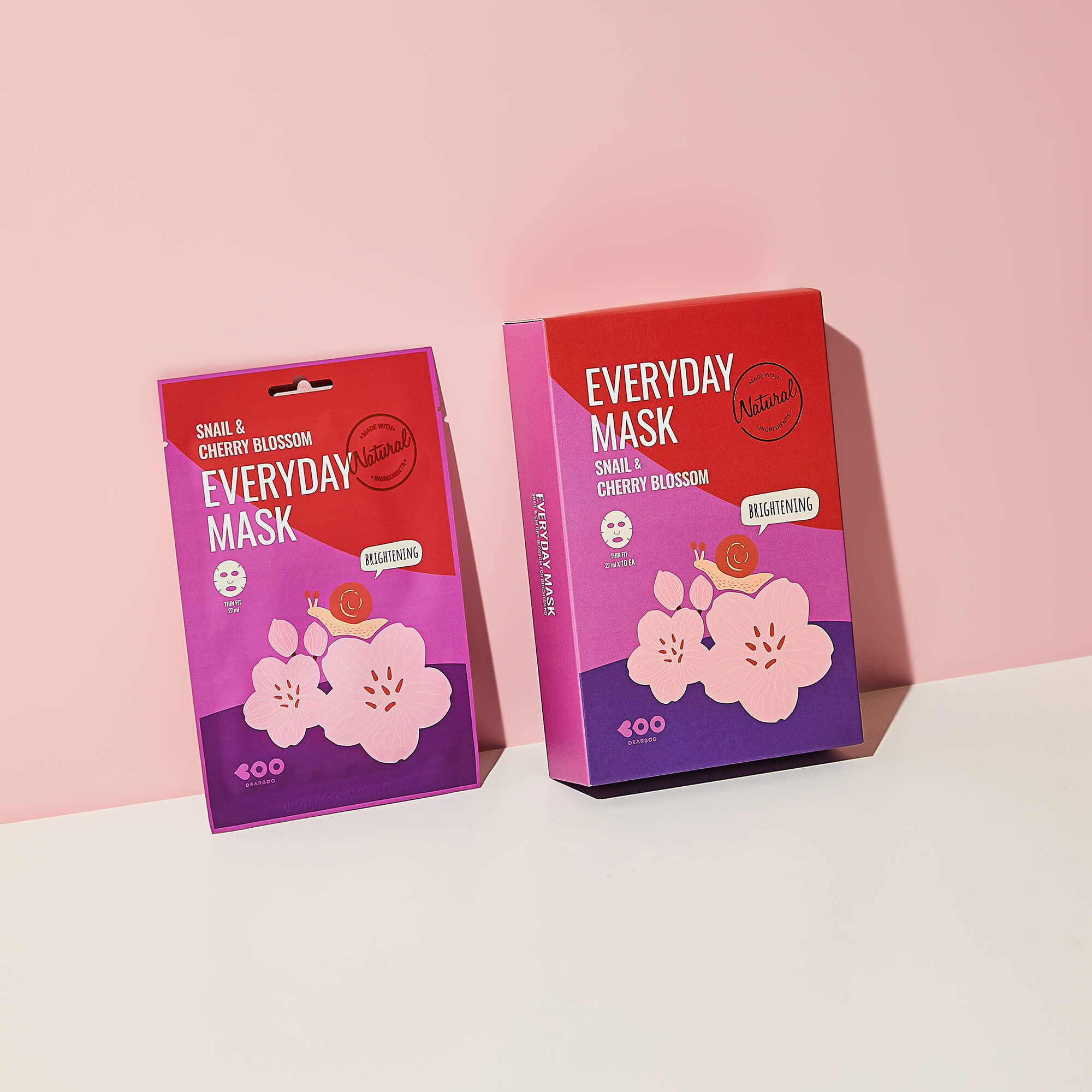 DEARBOO EVERYDAY SNAIL&CHERRY BLOSSOM Aufhellende Tuchmaske 27 ml #6