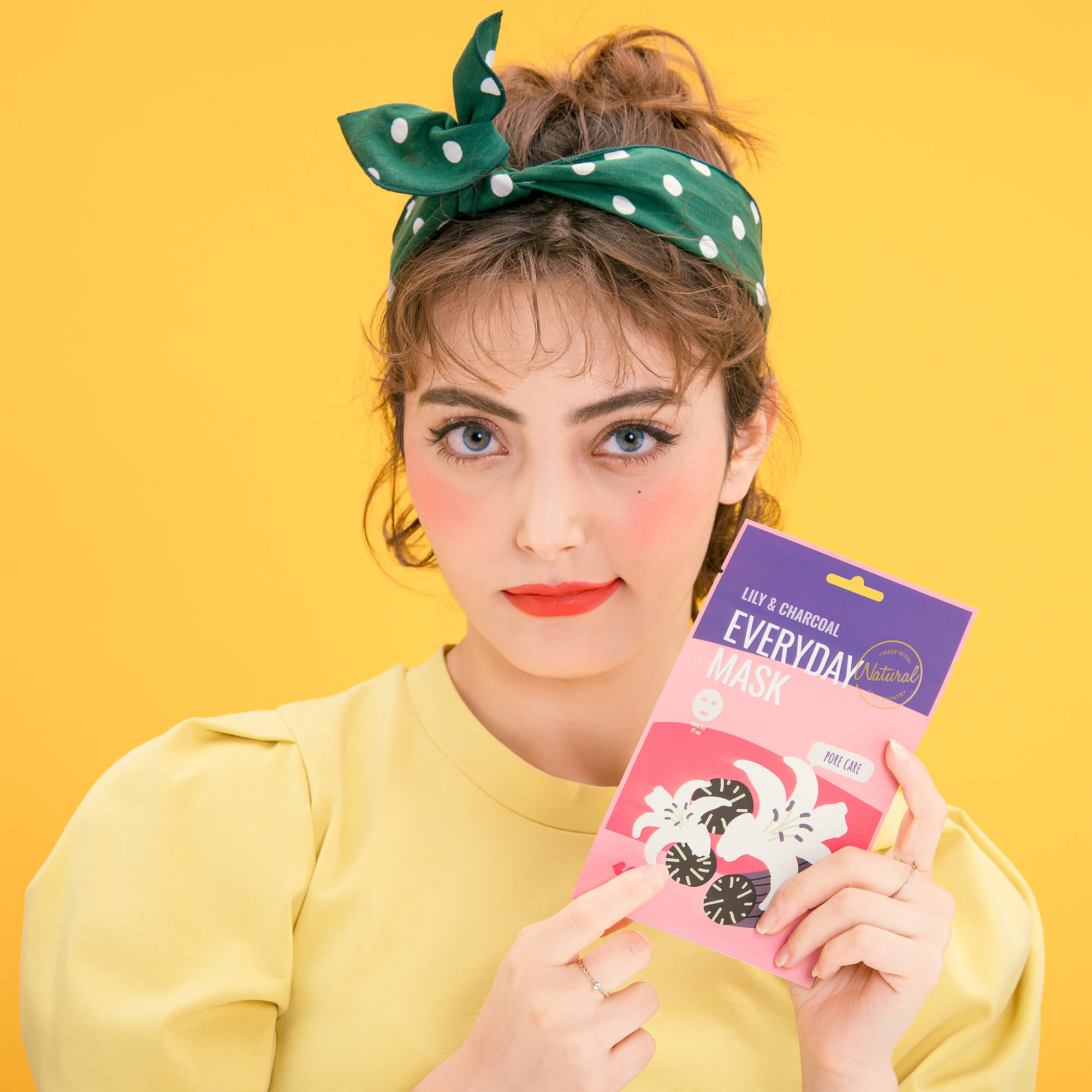 DEARBOO EVERYDAY LILY&CHARCOAL Masque en tissu resserrant les pores 27 ml #3