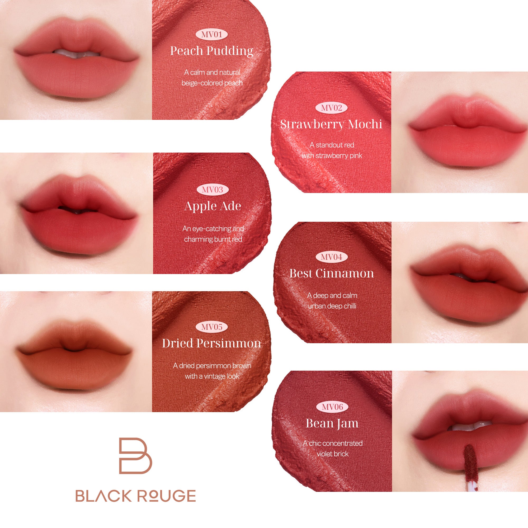 BLACK ROUGE MUDDISH CUSHION VELVET Samtig-matter Lippen-Tint 4 g