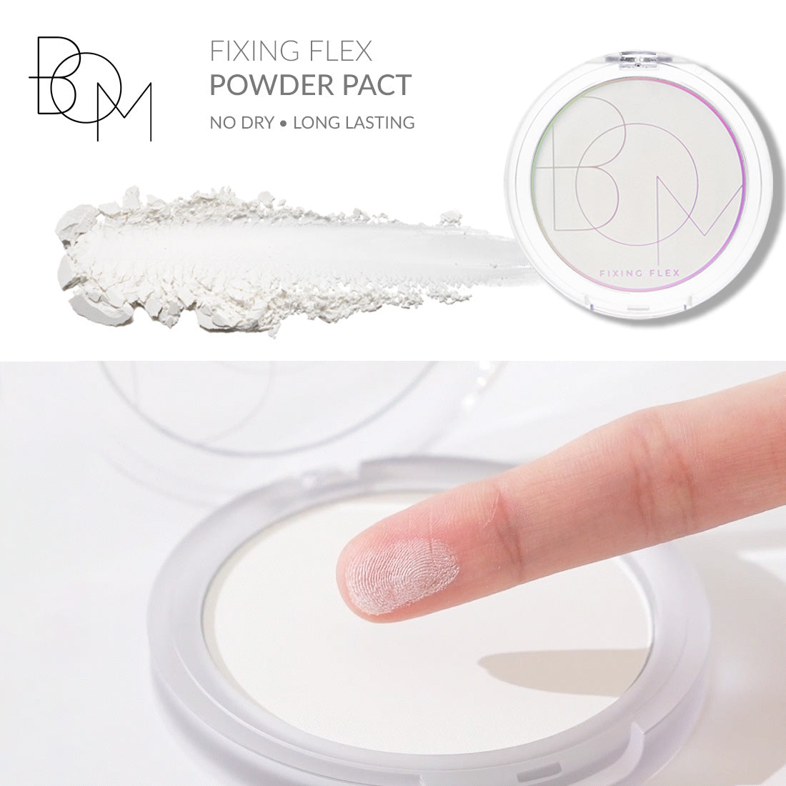 B.O.M FIXING FLEX POWDER PACT Poudre fixante Poudre visage ultra-légère fixatrice 7,5 g #2