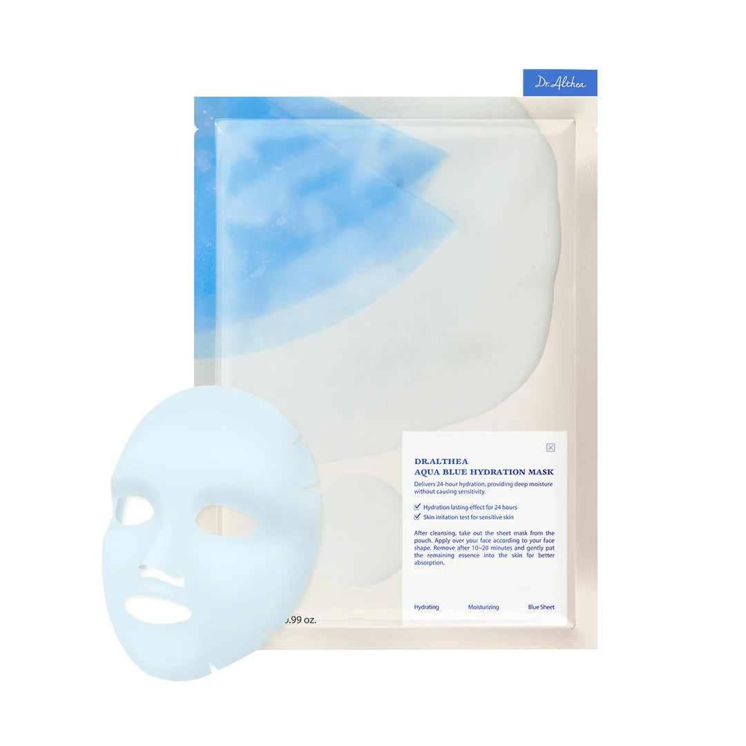 DR. ALTHEA AQUA BLUE HYDRATION Tuchmaske mit intensiver Feuchtigkeitswirkung (4 Stück) 122 g