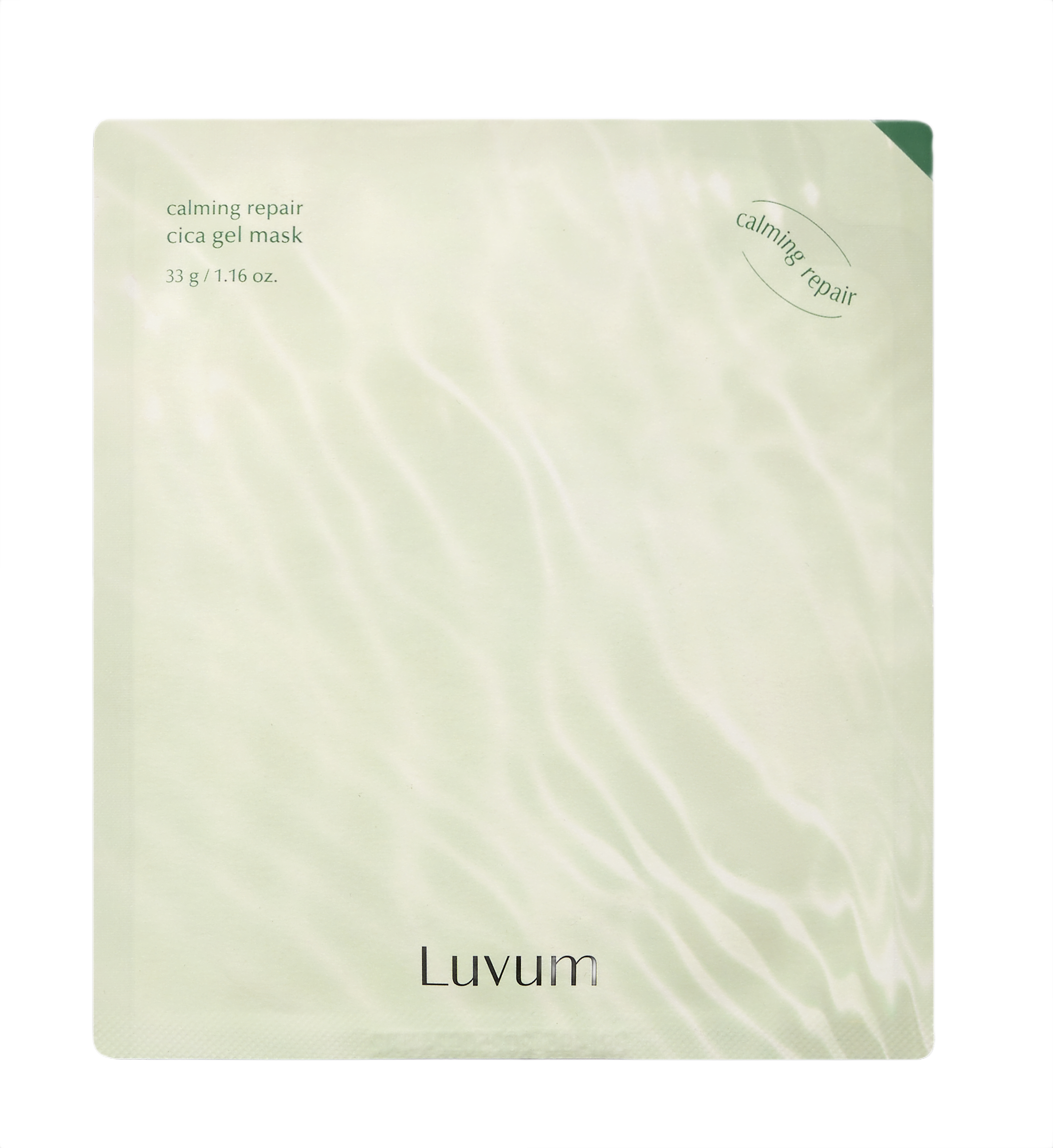 LUVUM CICA Masque en feuille hydrogel apaisant et réparateur à l'extrait de jeune centella asiatica 1 pc.