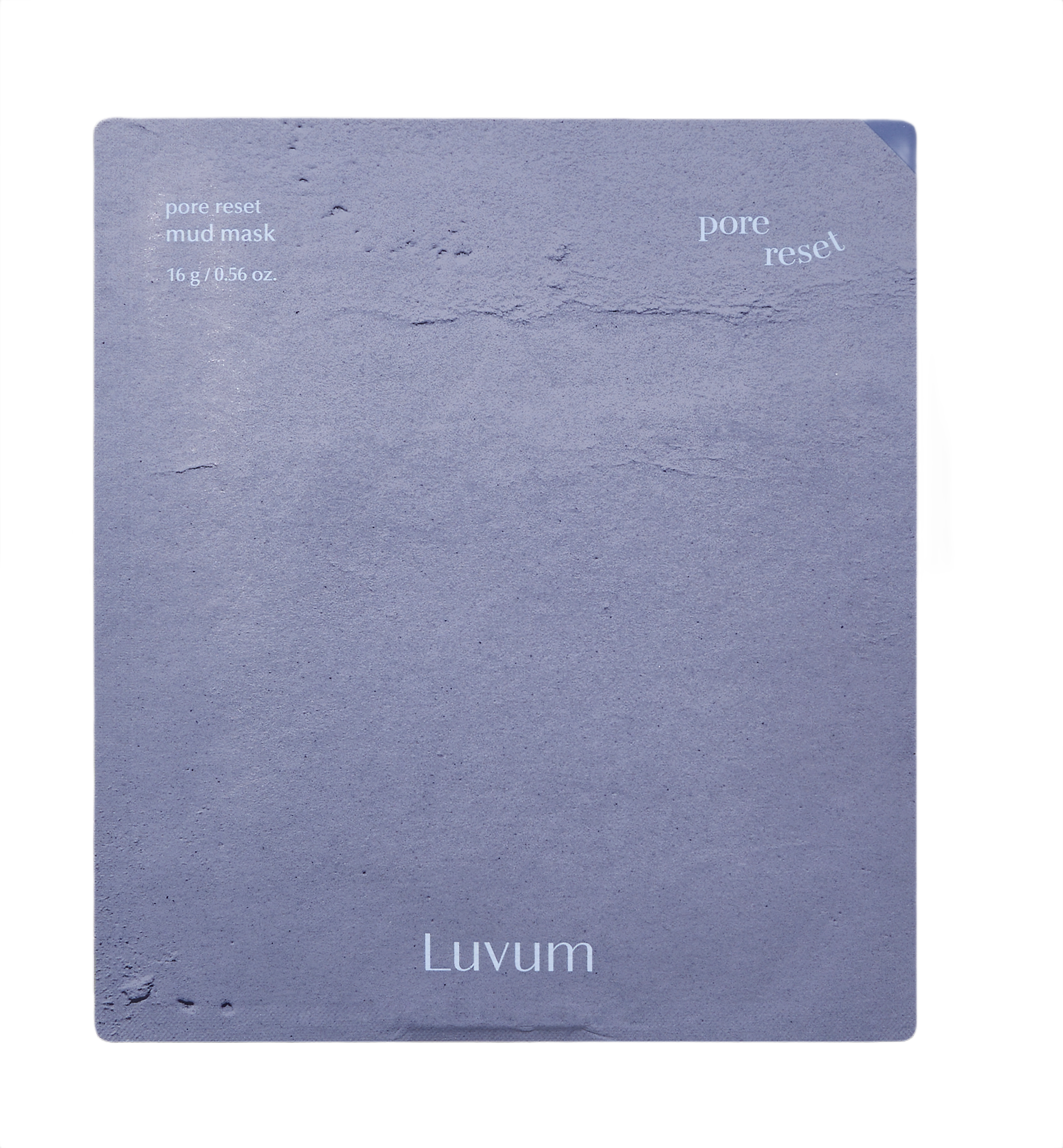 LUVUM PORE RESET MUD Masque en tissu à l'argile avec acides PHA 1 pièce.