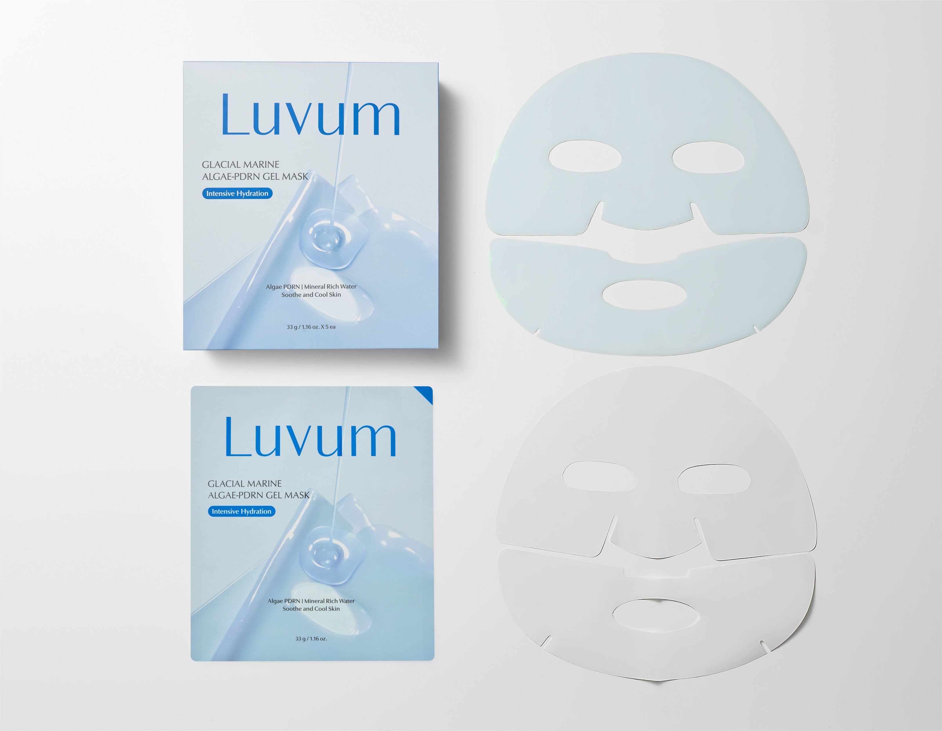 LUVUM GLACIAL MARINE ALGEN-PDRN GEL-MASKENBOX #4