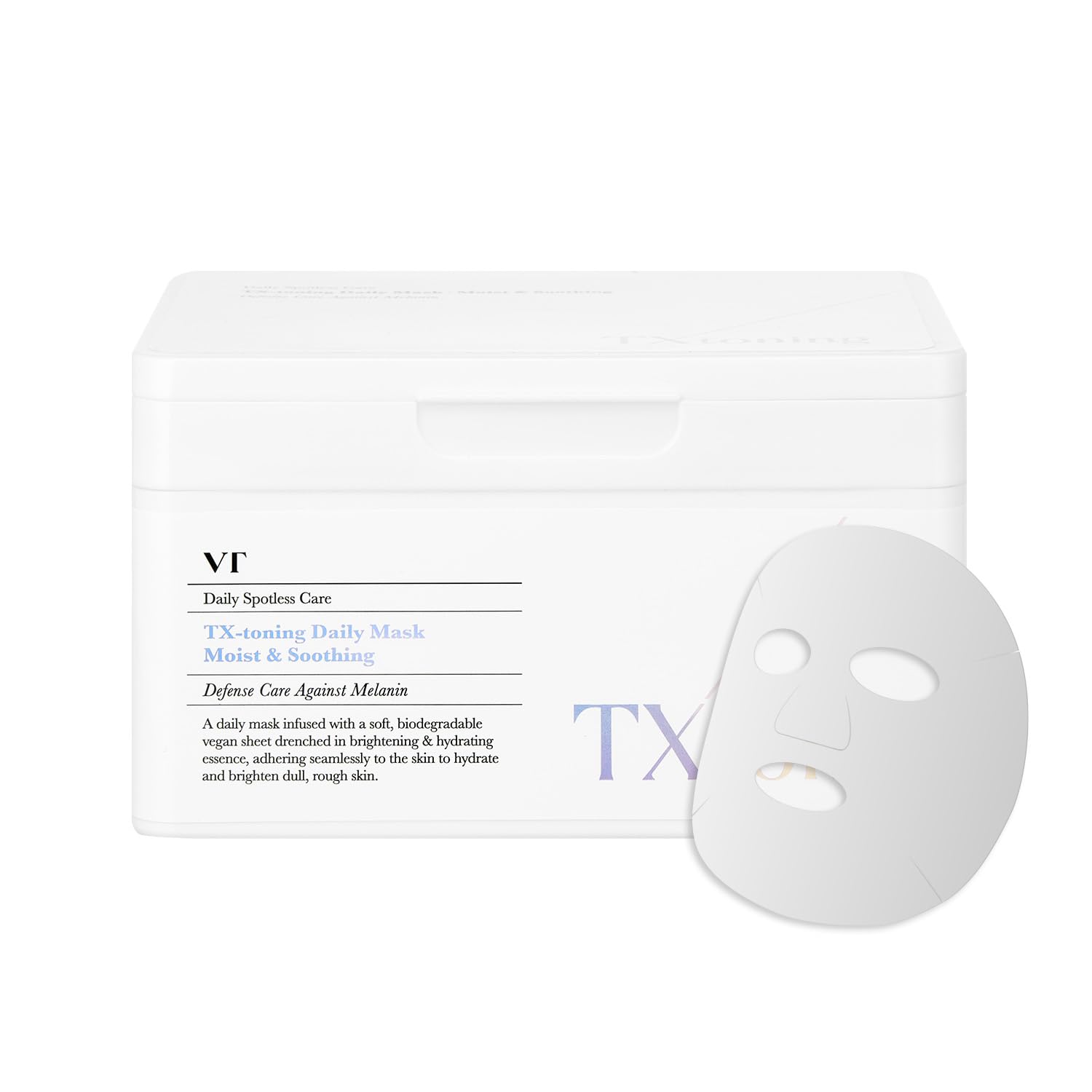 VT COSMETICS TX-TONING DAILY MASK Rozjasňující pleťové masky s kyselinou tranexamovou 30 ks.