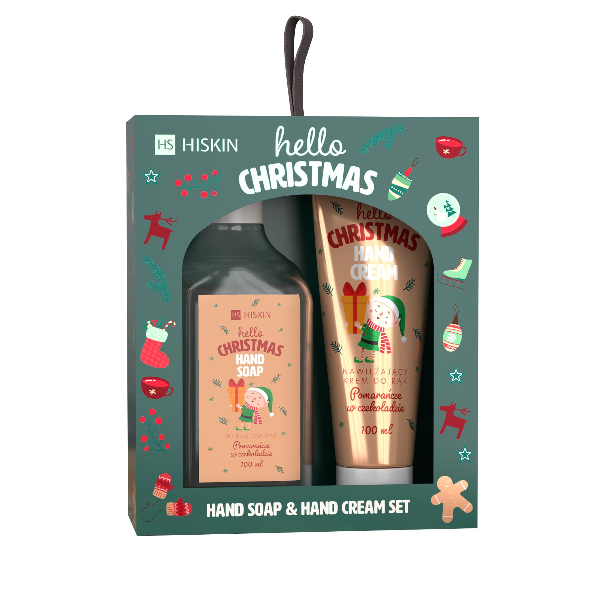 HISKIN Handseife & Handcreme Orange-Schokolade Set – Weihnachts-Kosmetik-Geschenkset