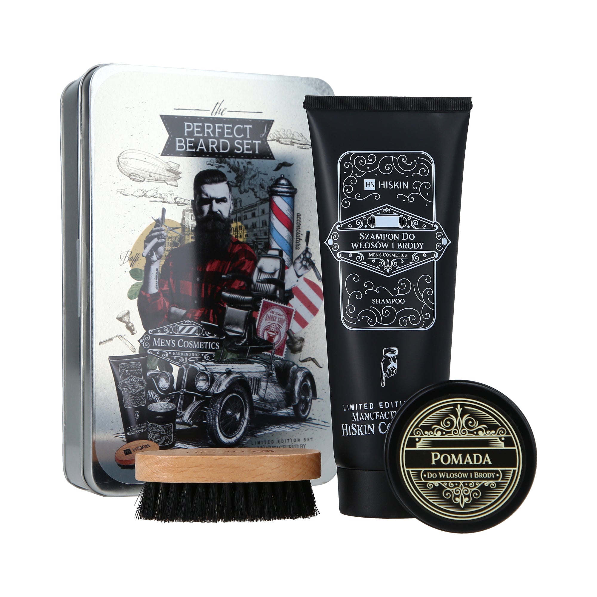 HISKIN PERFECT BEARD SET CAN Herren-Weihnachts-Kosmetik-Geschenkset