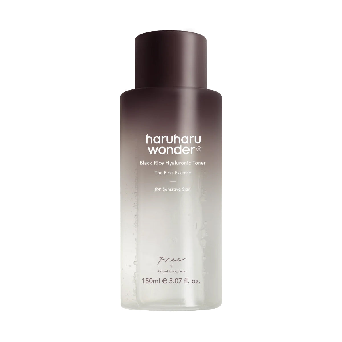 HARUHARU WONDER BLACK RICE HYALURONIC TONER THE PREMIÈRE ESSENCE Tonique sans parfum pour peaux sensibles 150 ml
