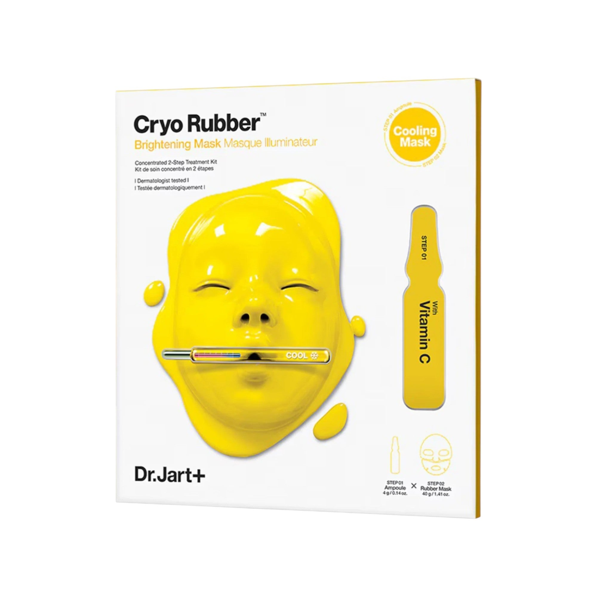 DR. JART+ CRYO RUBBER™ BRIGHTENING VITAMIN C Intenzivní hydrogelová maska s rozjasňujícím efektem 4 g + 40 g