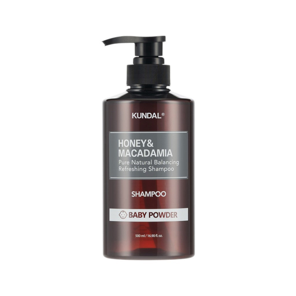 KUNDAL HONEY & MACADAMIA Erfrischendes Haarshampoo, Babypuder 500 ml