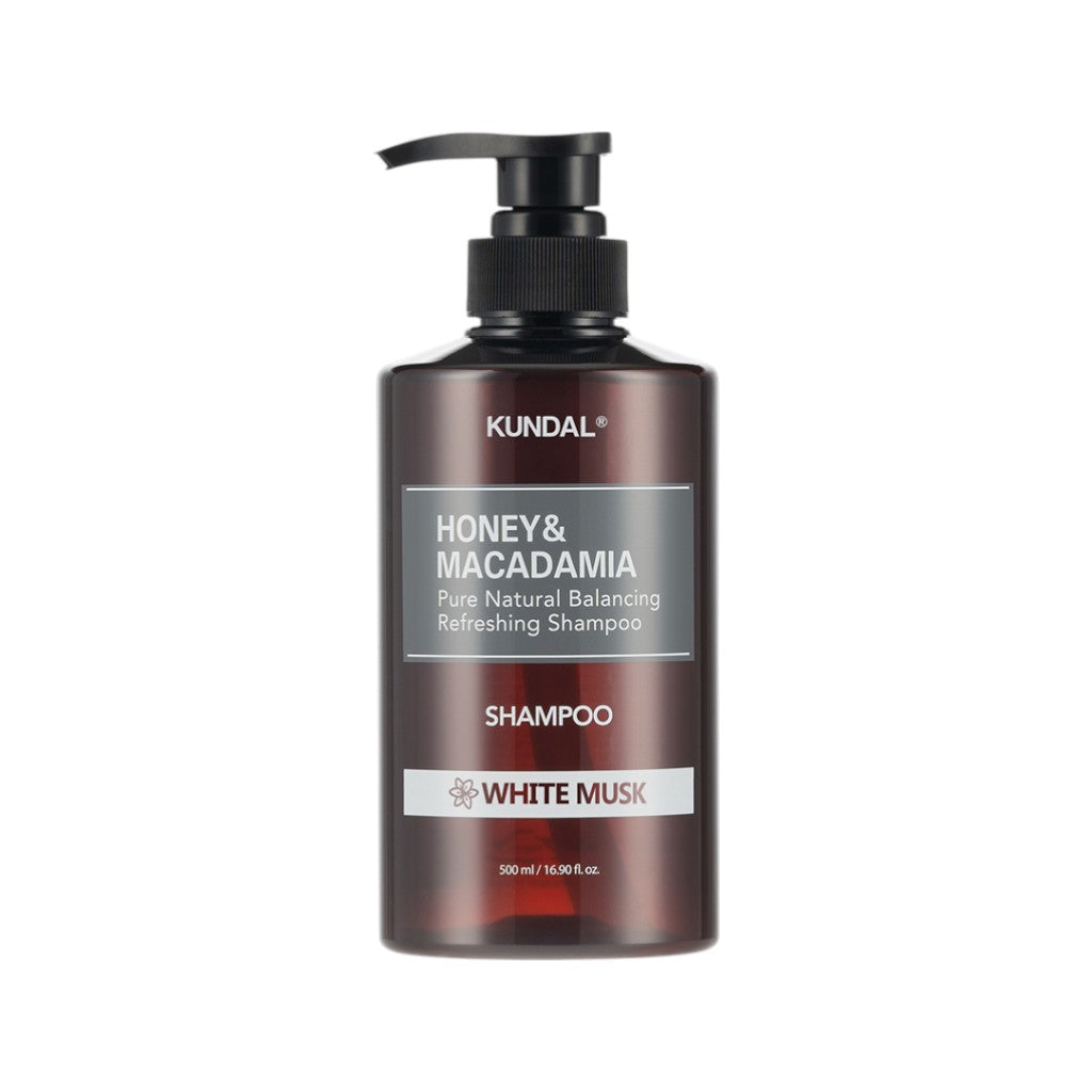KUNDAL HONEY & MACADAMIA Erfrischendes Haarshampoo, Weißer Moschus 500 ml