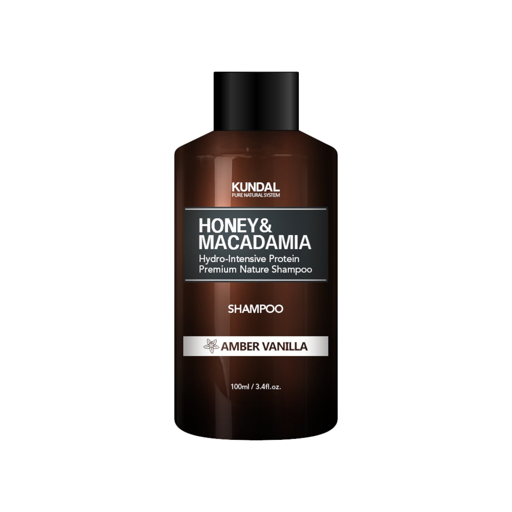 KUNDAL HONEY & MACADAMIA Pflegendes Haarshampoo, Amber Vanilla 100 ml