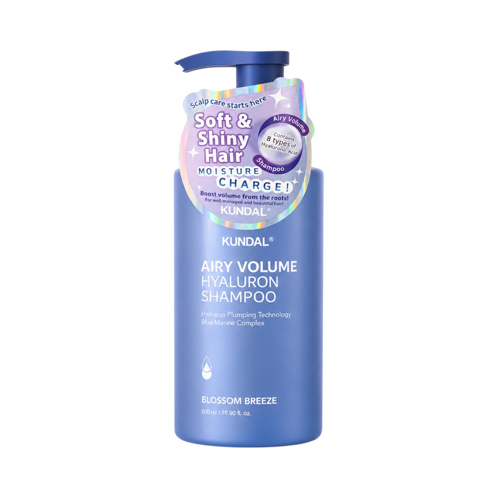 KUNDAL AIRY VOLUME HYALURON Feuchtigkeitsspendendes, voluminöses Haarshampoo Blossom Breeze 500 ml
