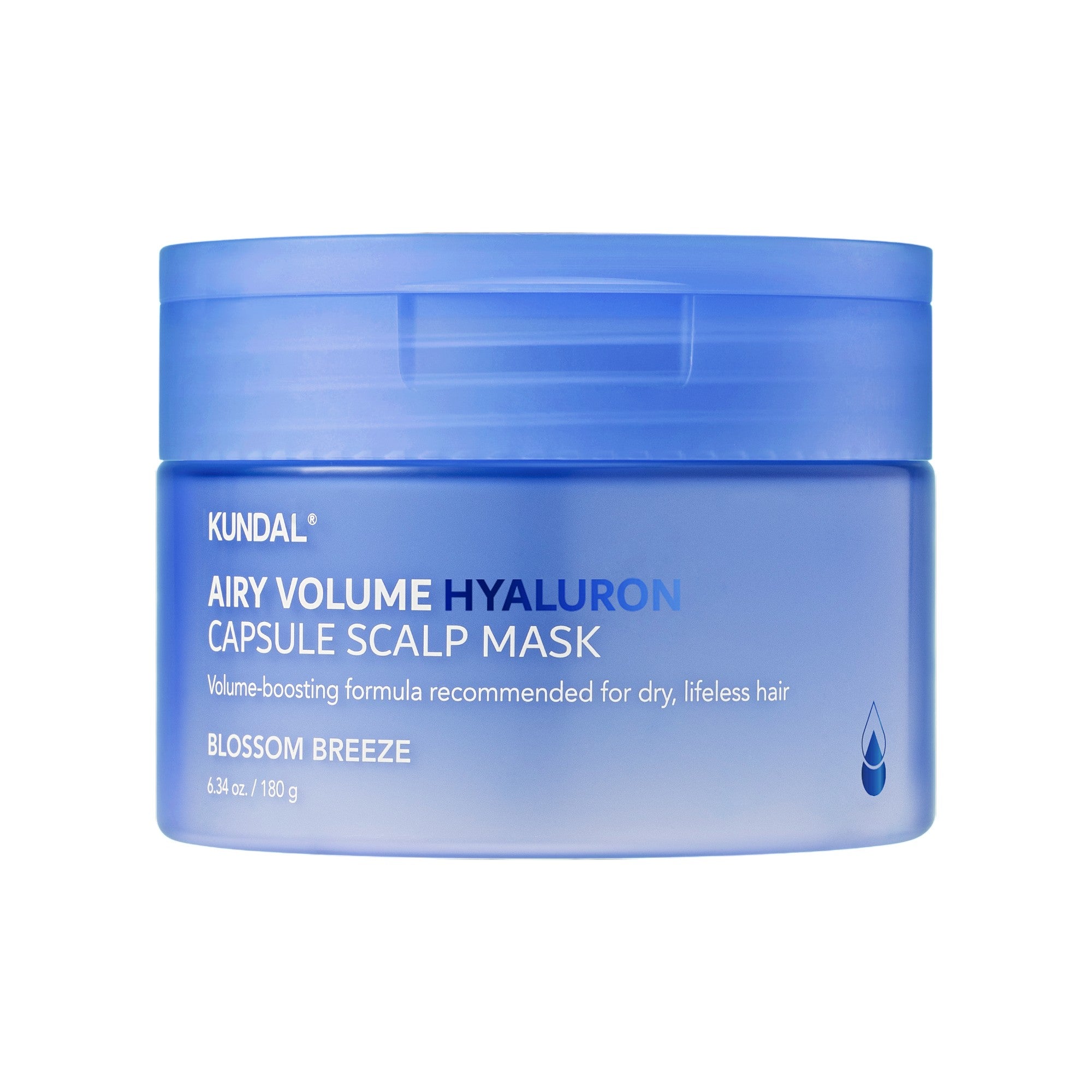 KUNDAL AIRY VOLUME HYALURON CAPSULE SCALP Leichte Kopfhautmaske für dünnes Haar Blossom Breeze 180 g