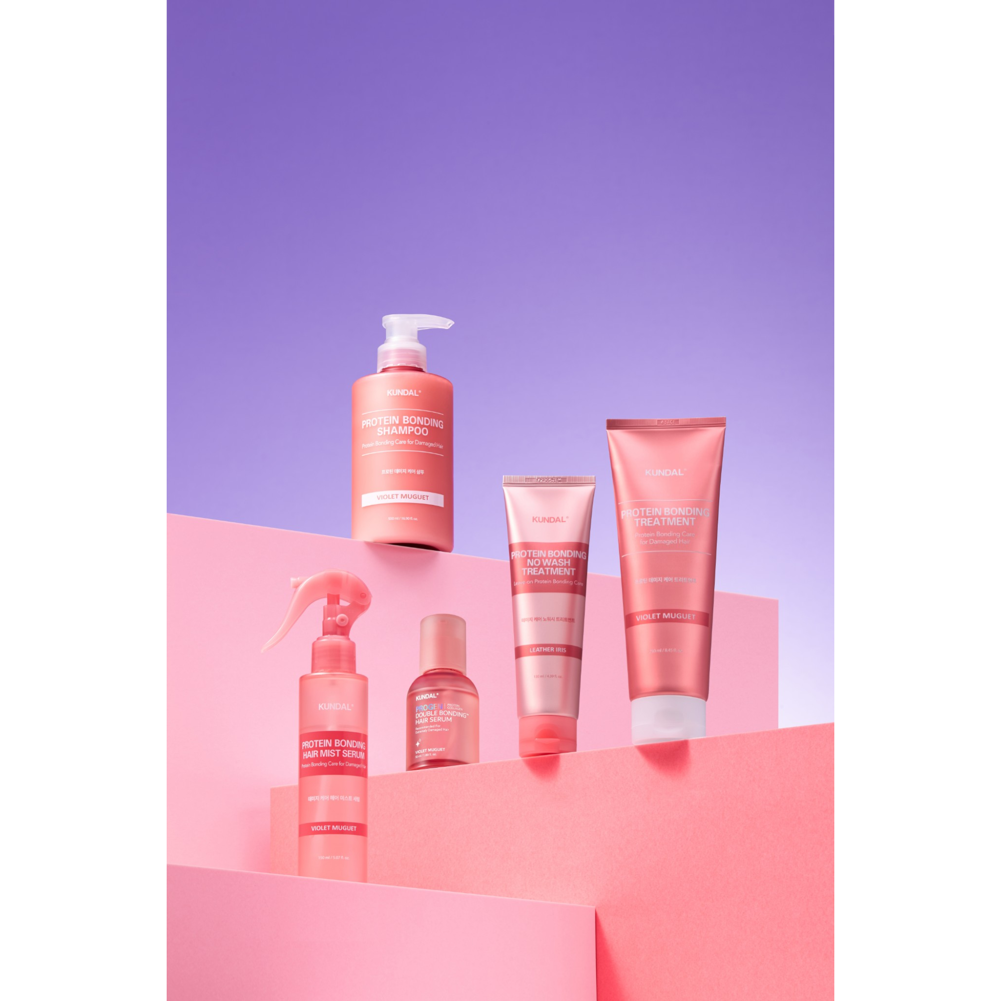 KUNDAL PROGEN DOUBLE BONDING Intensiv regenerierendes Serum, das die Haarbindungen wiederherstellt Violet Muguet 50 ml #4