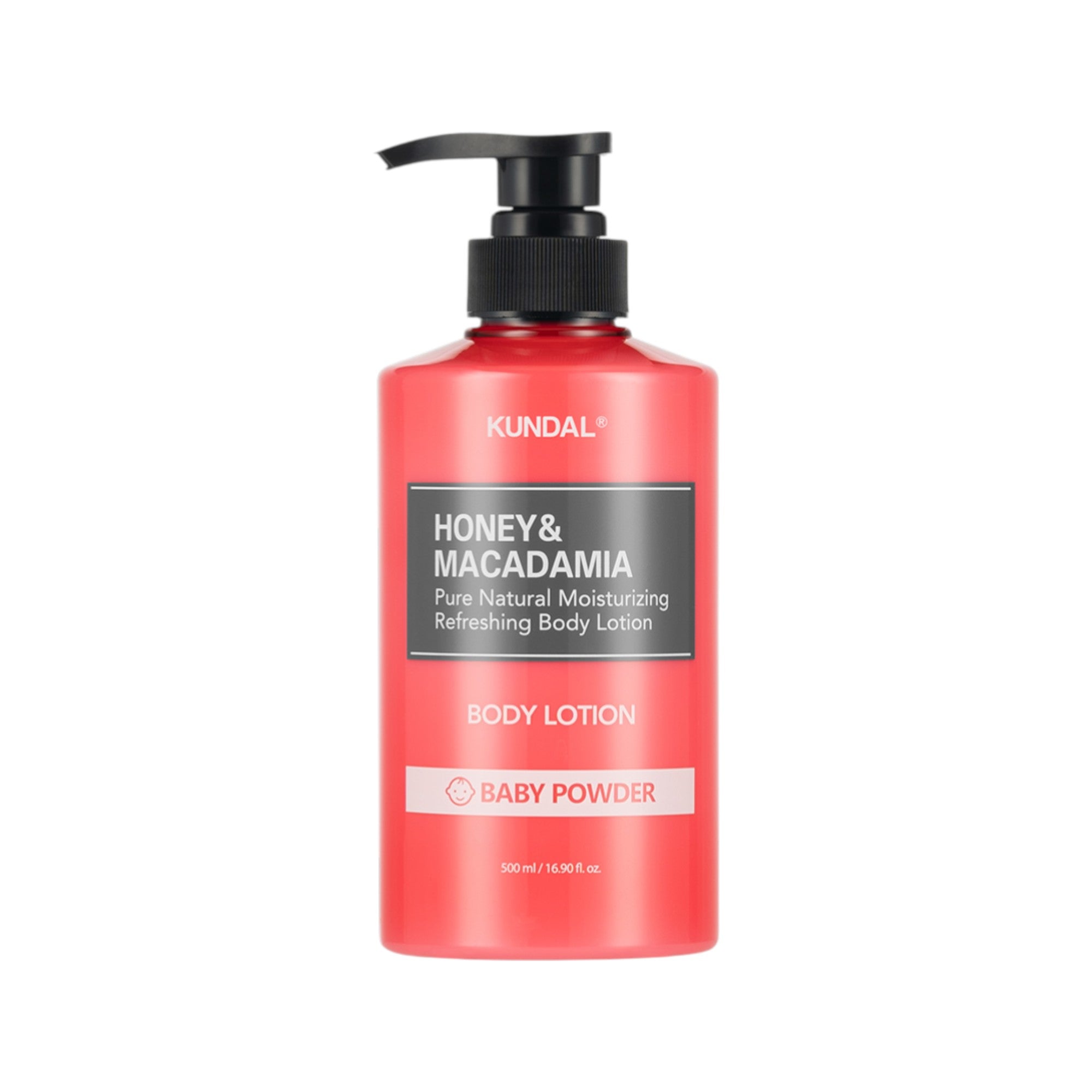 KUNDAL HONEY & MACADAMIA Feuchtigkeitsspendende Körperlotion Babypuder 500 ml