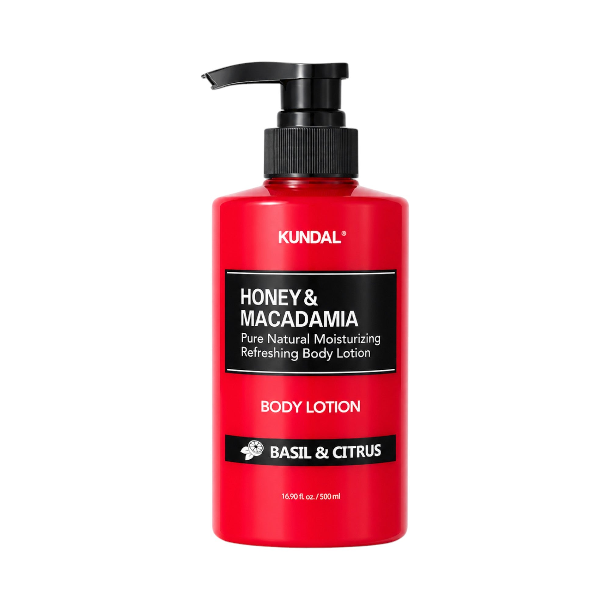 KUNDAL HONEY & MACADAMIA Feuchtigkeitsspendende Körperlotion Basil & Citrus 500 ml