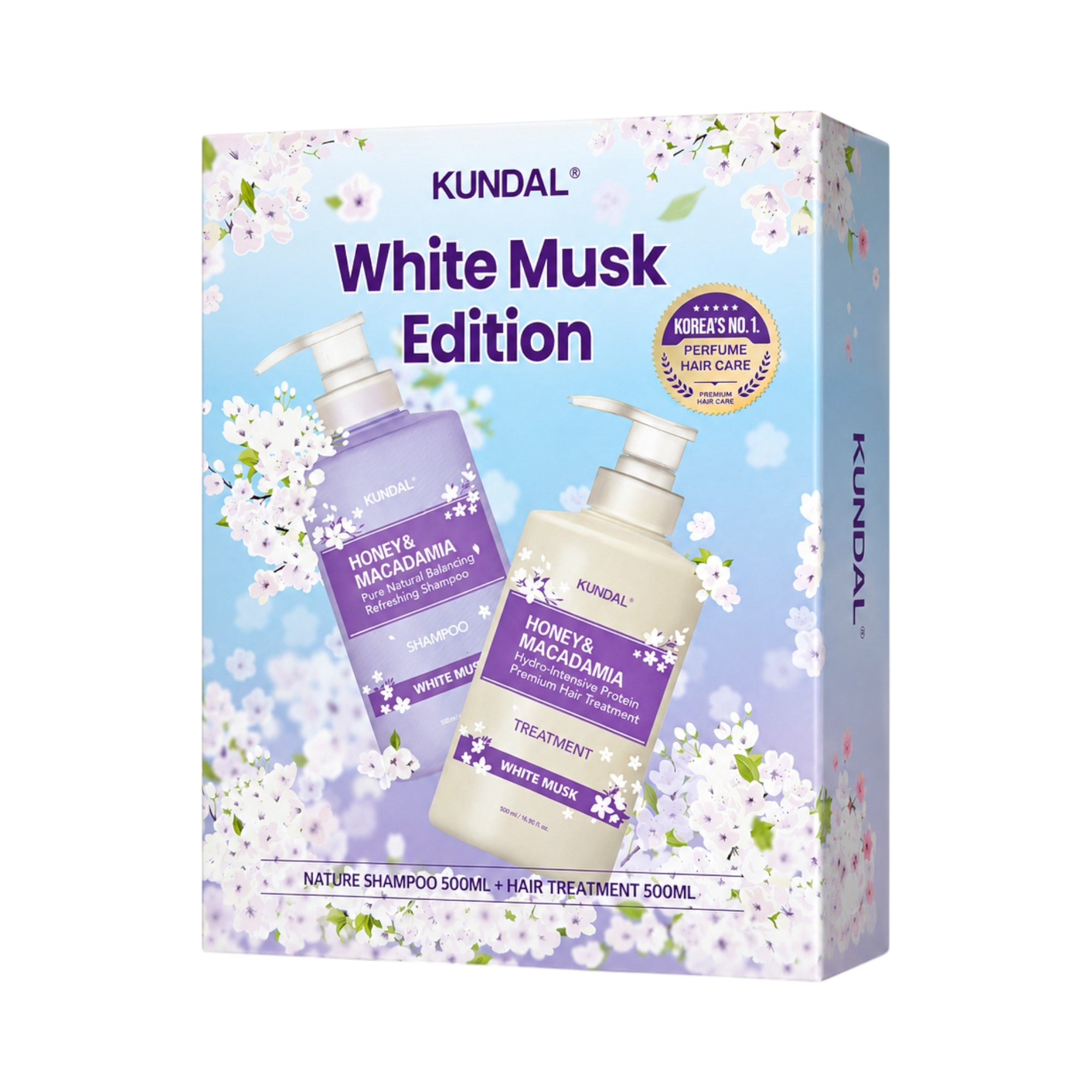 KUNDAL HONEY & MACADAMIA WHITE MUSK EDITION Haarpflegeset 2x 500 ml