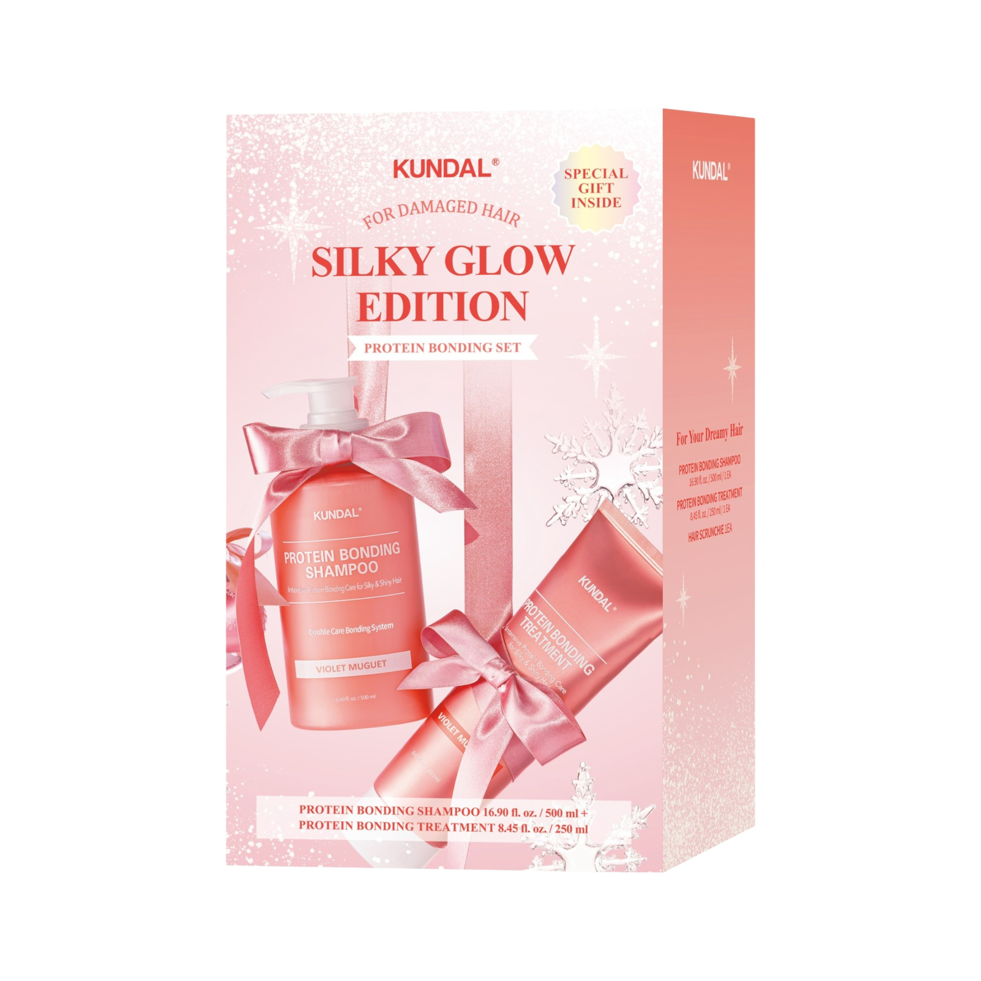 KUNDAL SILKU GLOW EDITION Intensiv regenerierendes Haarpflegeset Violet Muguet 2 x 500 ml