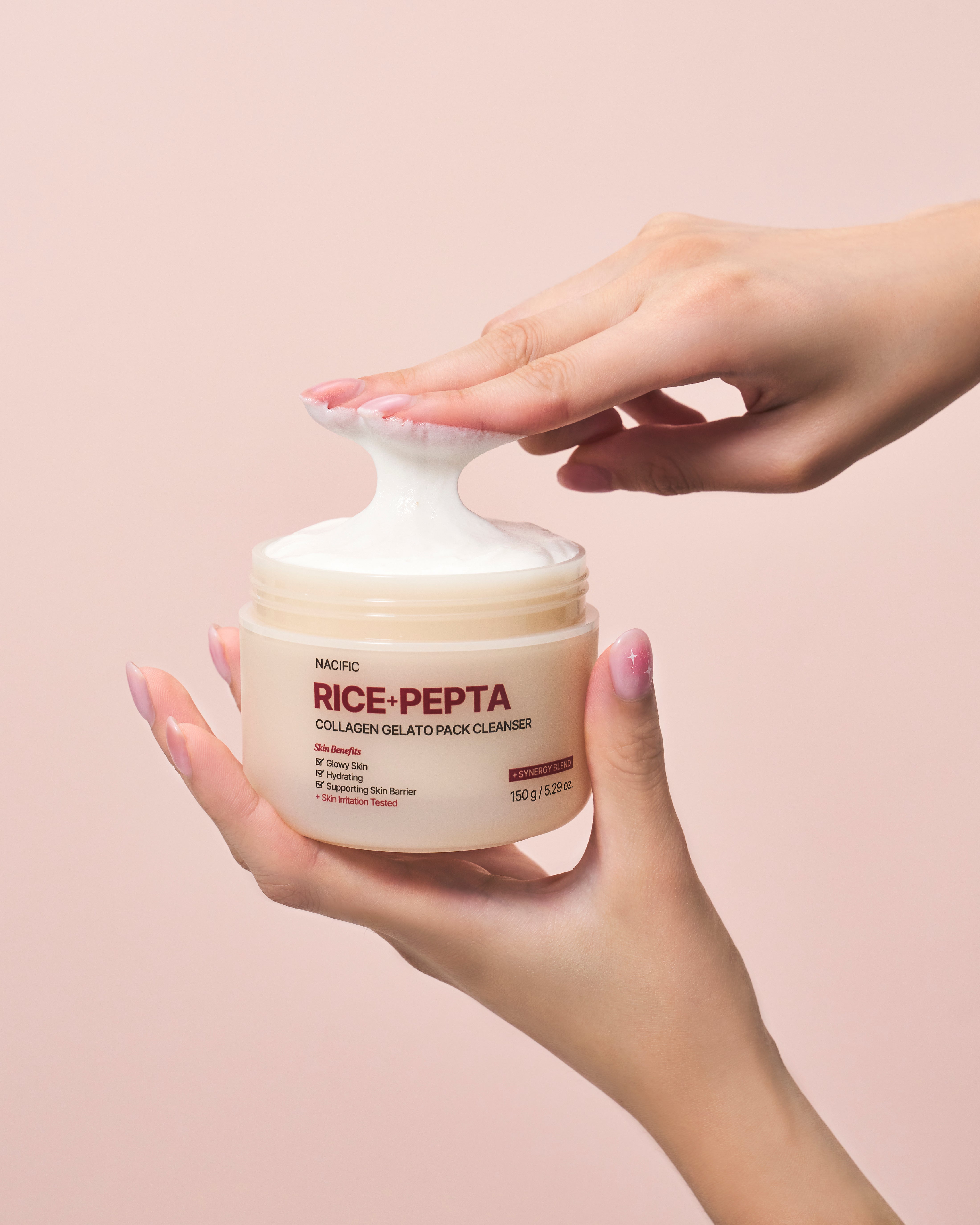 NACIFIC RICE+PEPTA COLLAGEN GELATO PACK CLEANSER Maschera detergente e gel detergente viso 2in1, 150 g #3