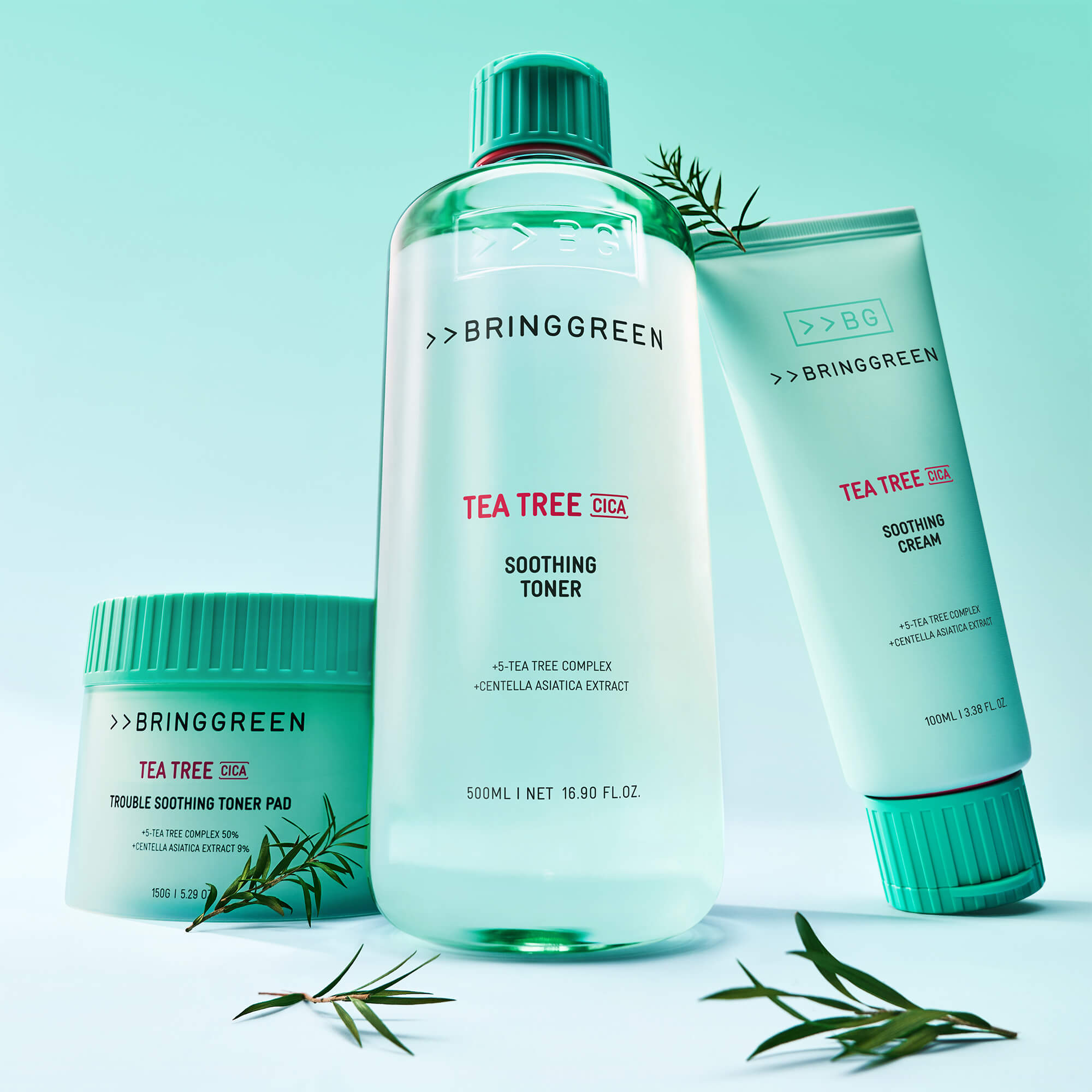 BRINGGREEN Tea Tree Cica Trouble Soothing Toner Pad – Kojące płatki tonizujące z drzewem herbacianym i cica, 90 szt. #10