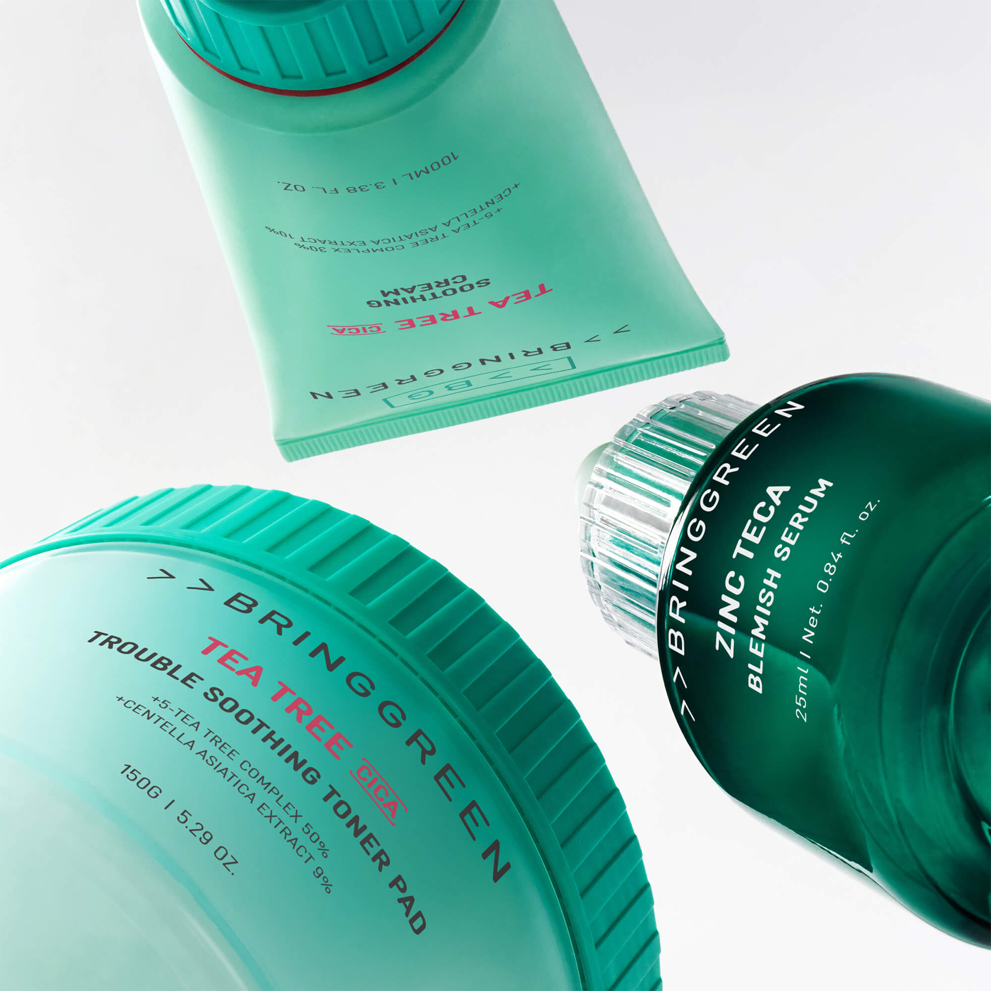 BRINGGREEN Tea Tree Cica Trouble Soothing Toner Pad – Kojące płatki tonizujące z drzewem herbacianym i cica, 90 szt. #11