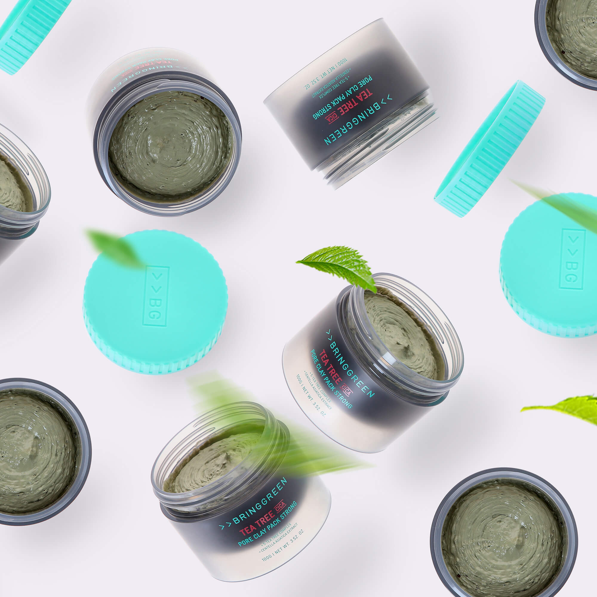 BRINGGREEN Tea Tree Cica Pore Clay Pack Strong – Intensywnie oczyszczająca glinkowa maska do twarzy z drzewem herbacianym i cica 100 g #5