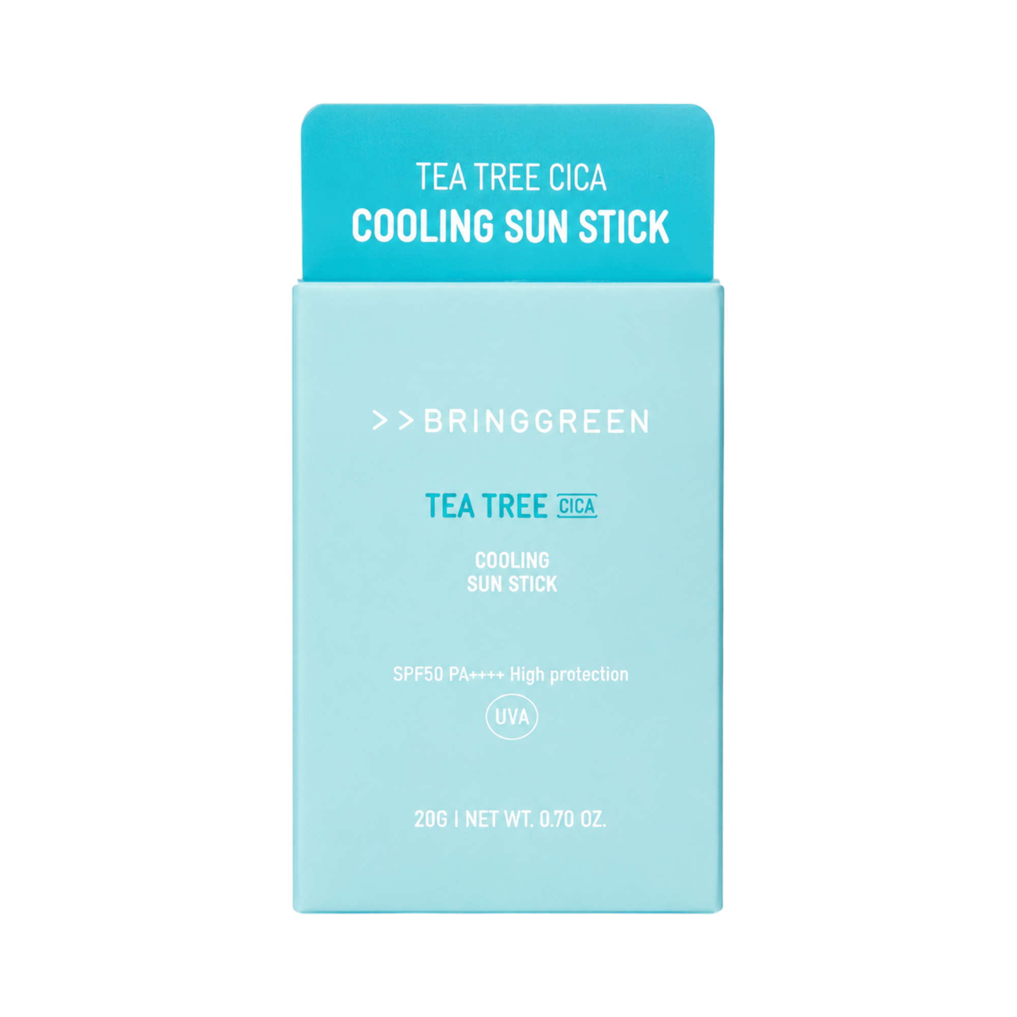 BRINGGREEN Tea Tree Cica Cooling Sun Stick SPF50+ PA++++ – Kühlender Sonnenschutzstift, 20 g
