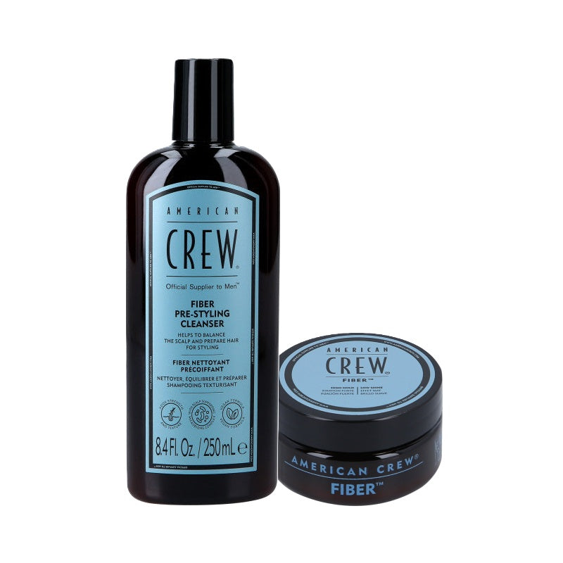AMERICAN CREW FIBER DUO Coffret de soins capillaires : shampoing 250 ml + pommade 50 g #2
