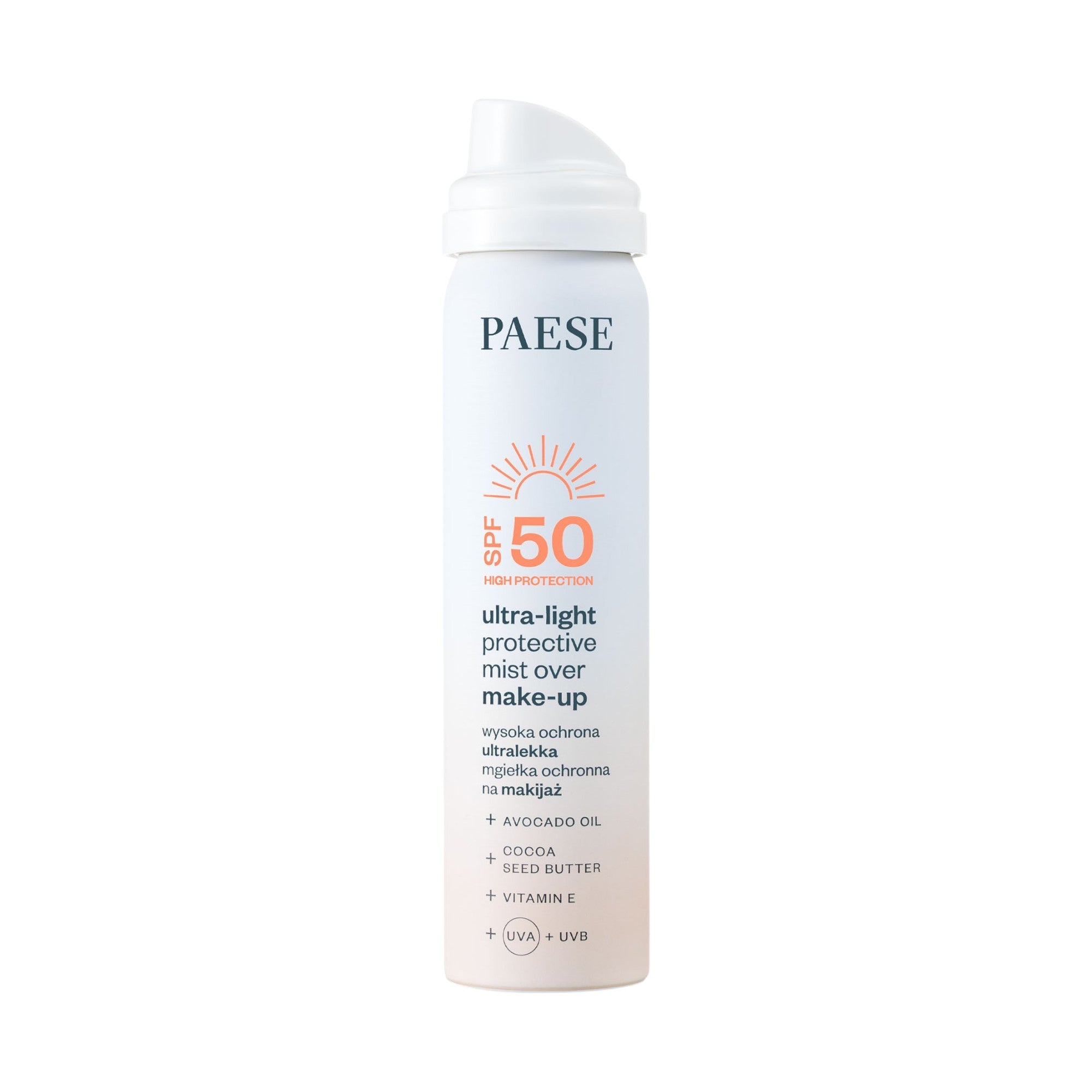 PAESE ULTRA-LIGHT Brume de maquillage protectrice ultra-légère SPF50 75 ml