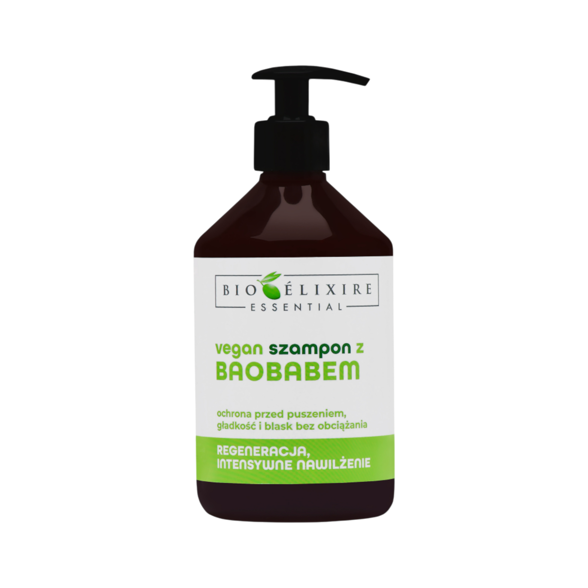 BIOELIXIRE ESSENTIAL Intensiv feuchtigkeitsspendendes Haarshampoo mit Baobab Vegan 500 ml