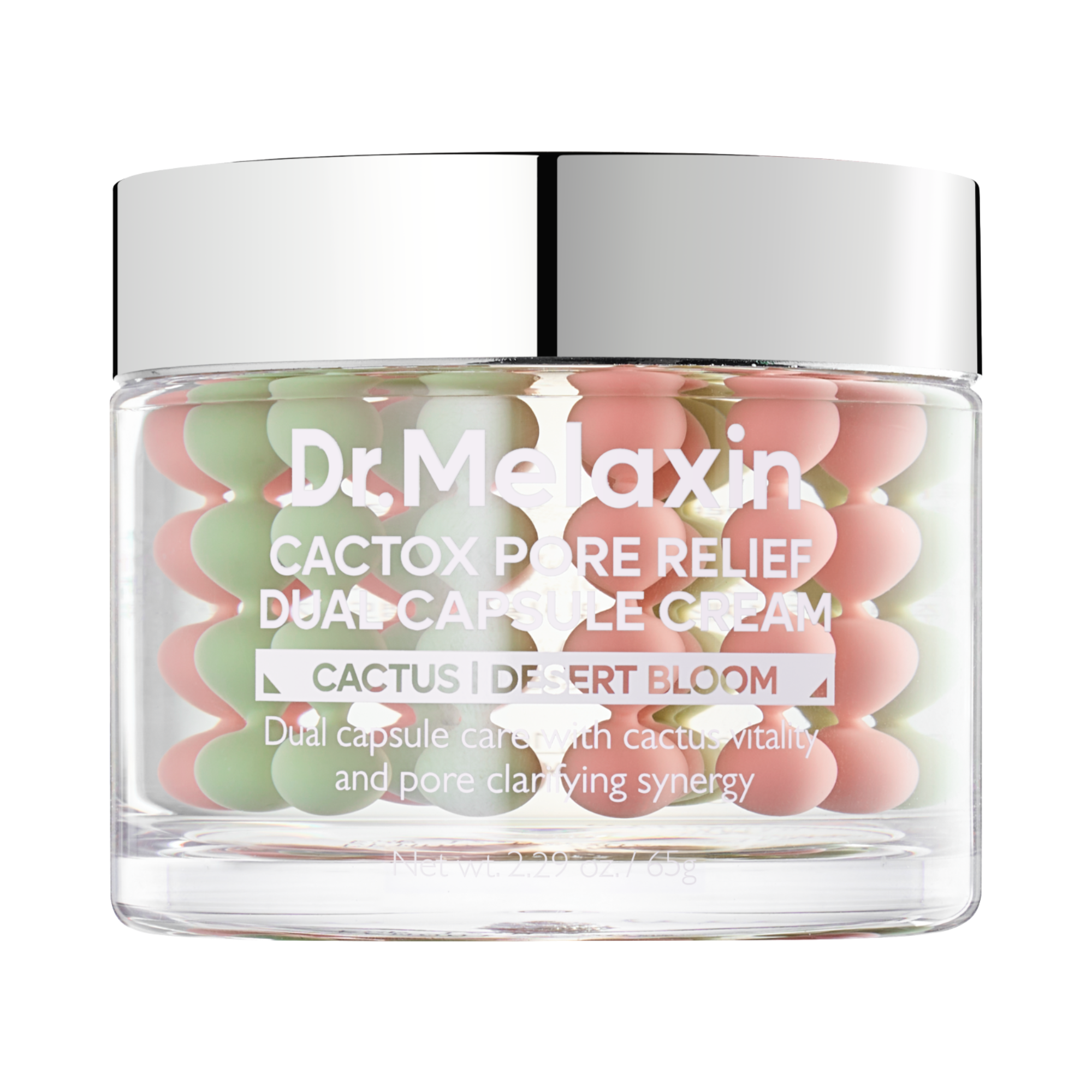 DR.MELAXIN CACTOX PORE RELIEF DUAL CAPSULE CREAM Feuchtigkeitsspendende und glättende Creme in Kapseln 65 g