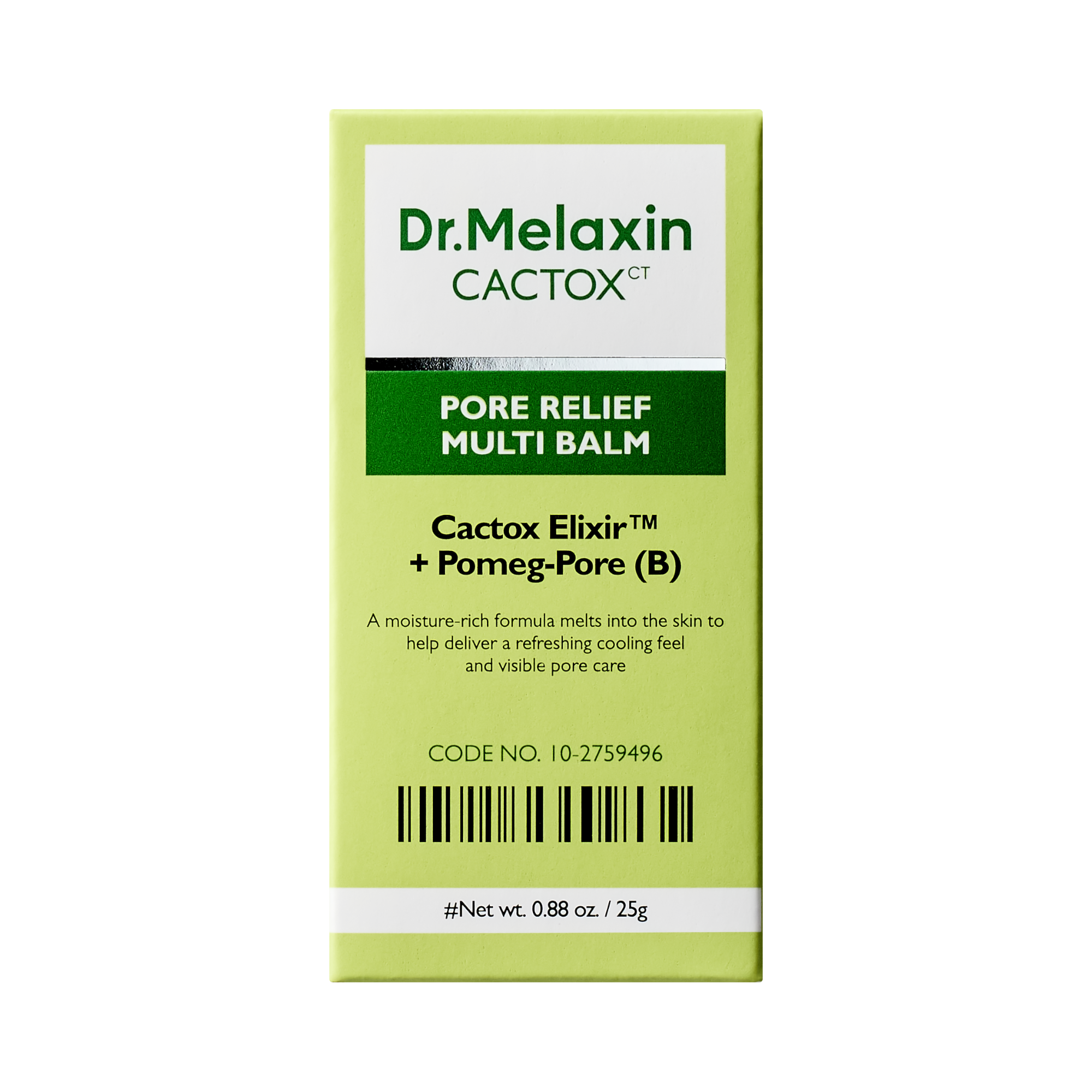 DR.MELAXIN CACTOX CT PORE RELFIEF MULTI BALM Kühlender Balsamstift zur Gesichtspflege 25 g #2