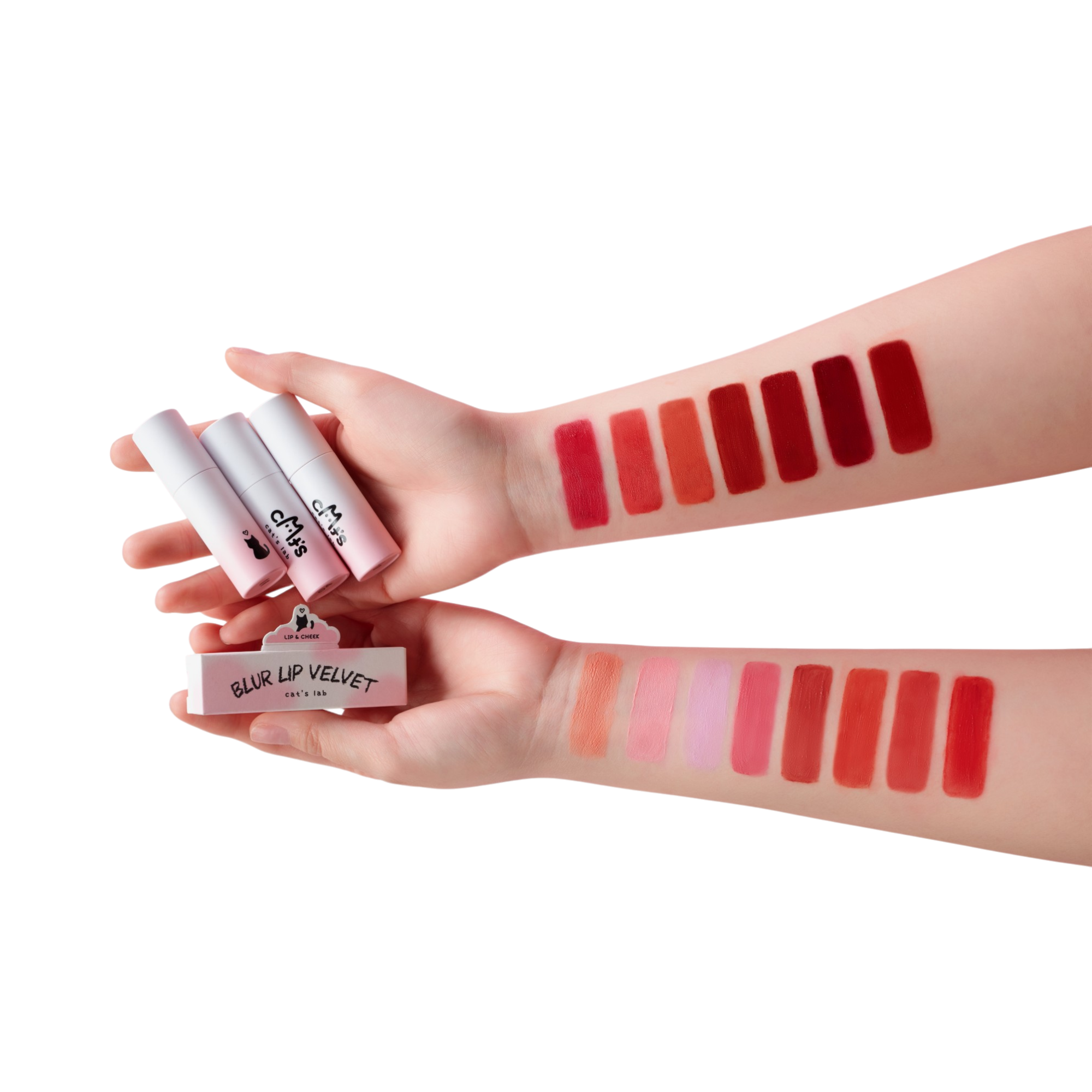 CAT`S LAB BLUR LIP VELVET Samtiger Lippenstift für Lippen und Wangen 2,3 g