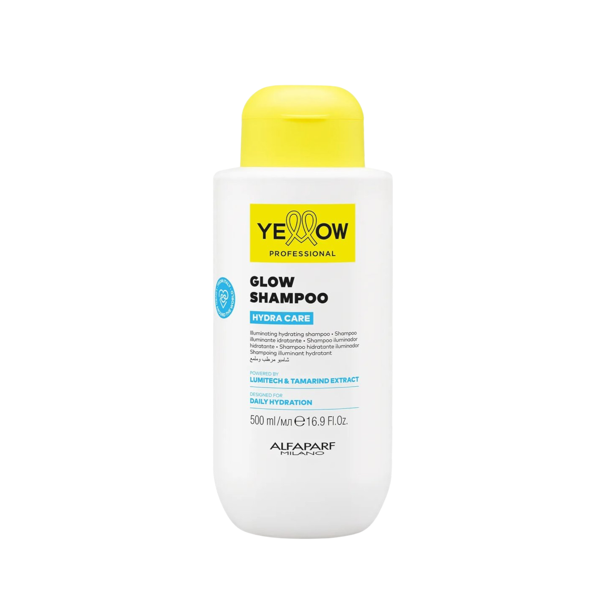YELLOW PROFESSIONAL GLOW HYDRA CARE Aufhellendes und feuchtigkeitsspendendes Haarshampoo 500 ml