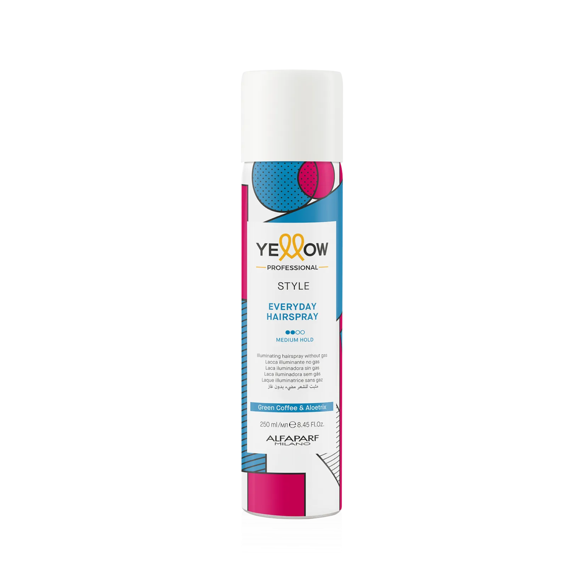 YELLOW PROFESSIONAL STYLE EVERYDAY HAIRSPRAY Gasfreies Haarspray mit Glanz und mittlerem Halt, 250 ml