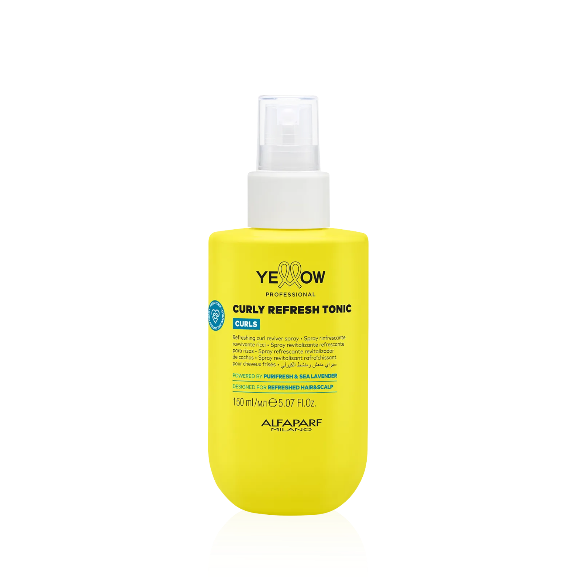 YELLOW PROFESSIONAL CURLY REFRESH TONIC CURLS Tonic zur Reaktivierung von Locken und Wellen 150 ml
