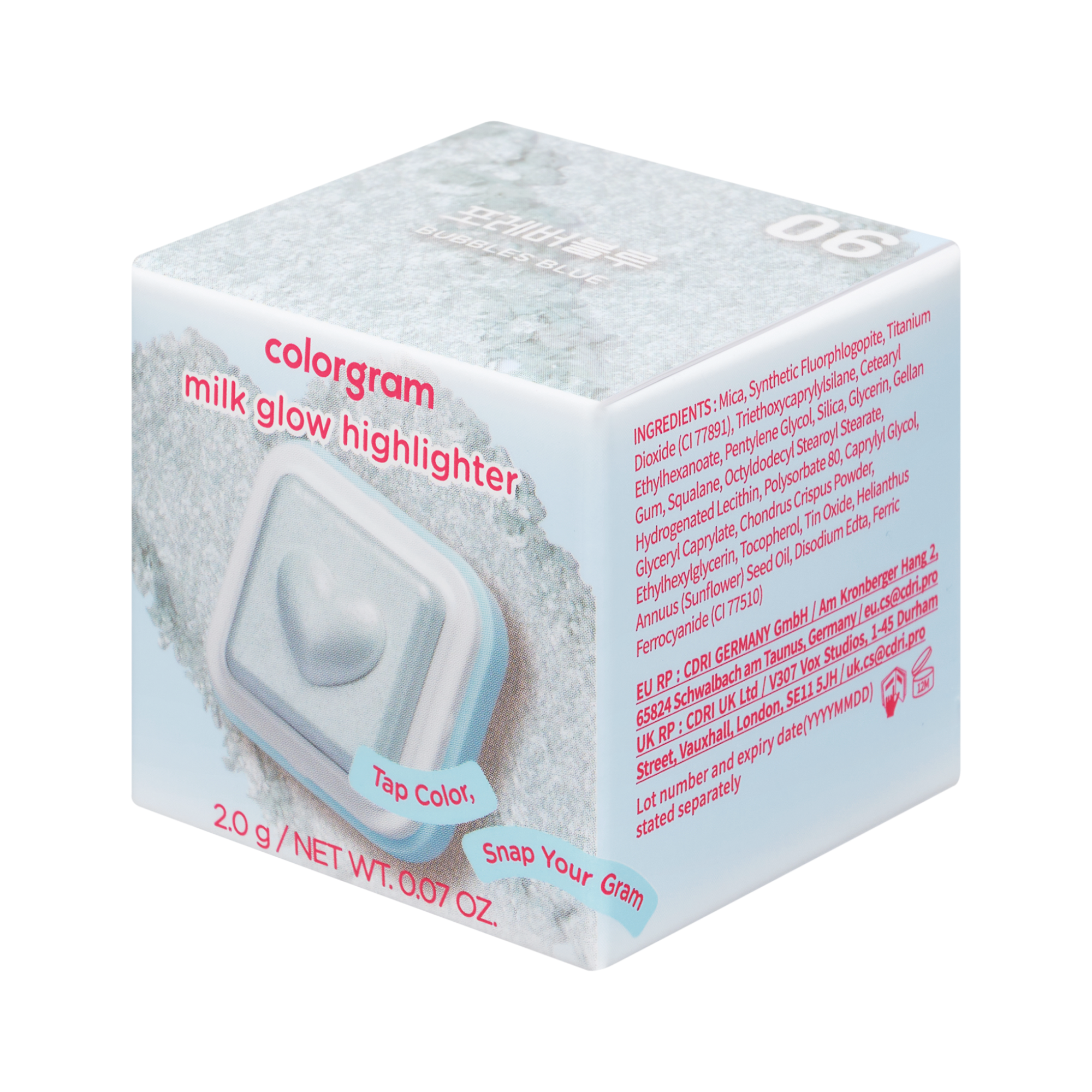 COLORGRAM MILK BLING HEARTLIGHTER Gesichts-Highlighter 2,2 g #7