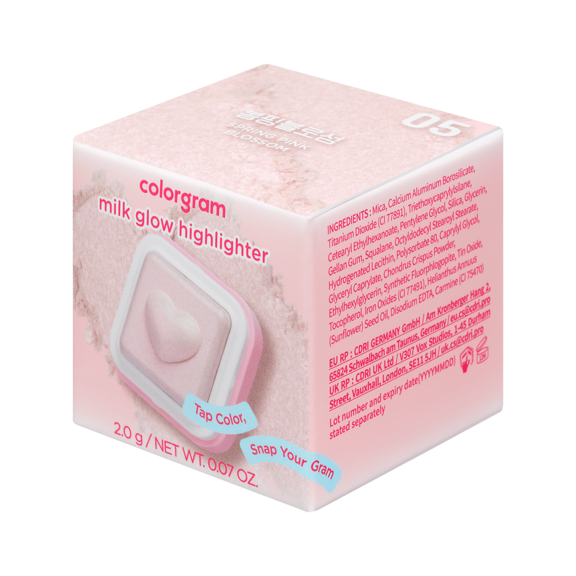 COLORGRAM MILK BLING HEARTLIGHTER Gesichts-Highlighter 2,2 g #5
