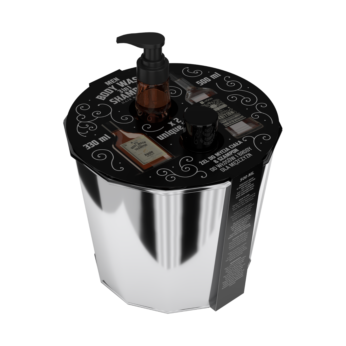 HISKIN MEN GENTLEMAN Herren-Set, Whiskey-Duschgel + Gin-Duschgel im Thermobeutel/Kühler (Cooler Set) #2
