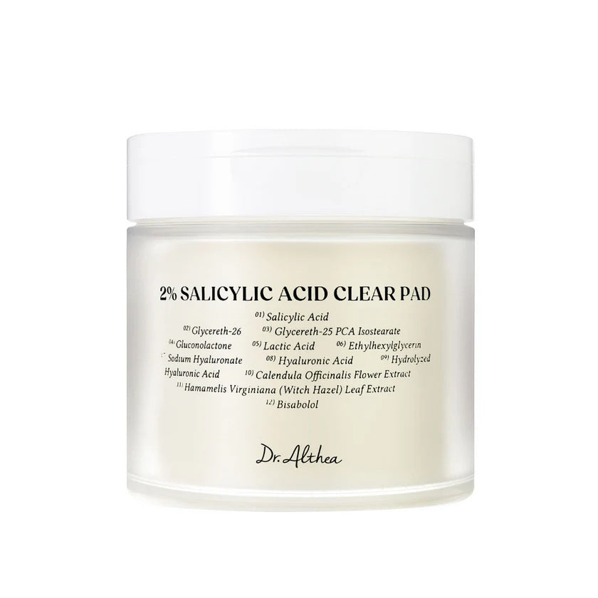 DR. ALTHEA 2% SALICYLSÄURE CLEAR PAD Reinigungs- und Tonisierungspads mit 2% BHA-Säure (65 Stück) 170 g