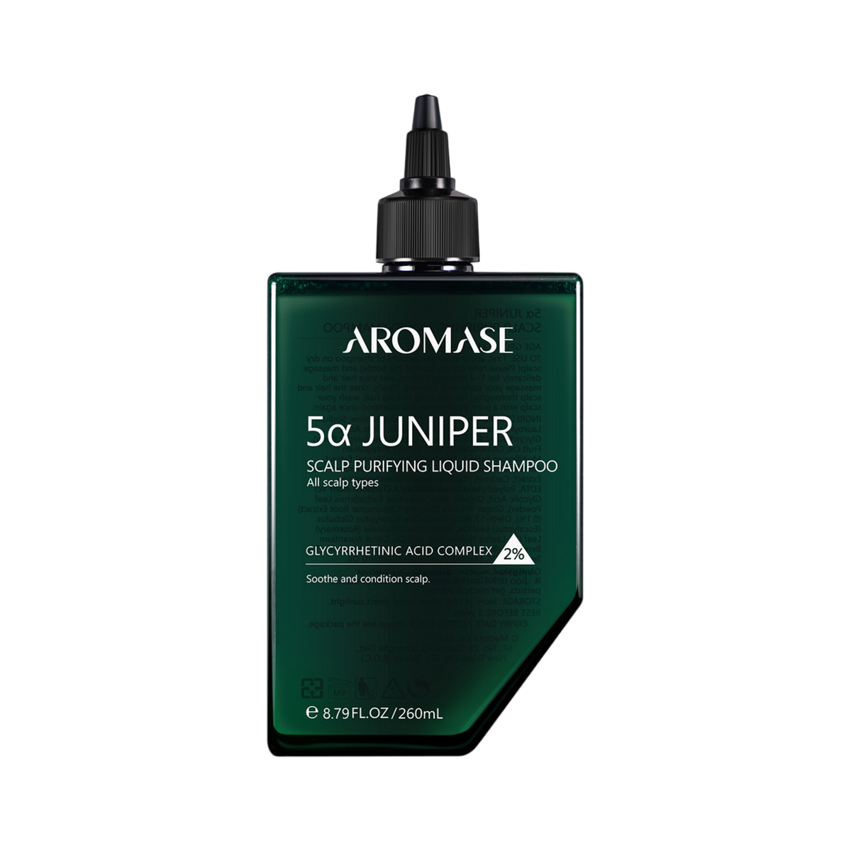 AROMASE 5α JUNIPER SCALP REINIGENDES FLÜSSIGSHAMPOO Tiefenreinigendes Kopfhautpeeling 260 ml