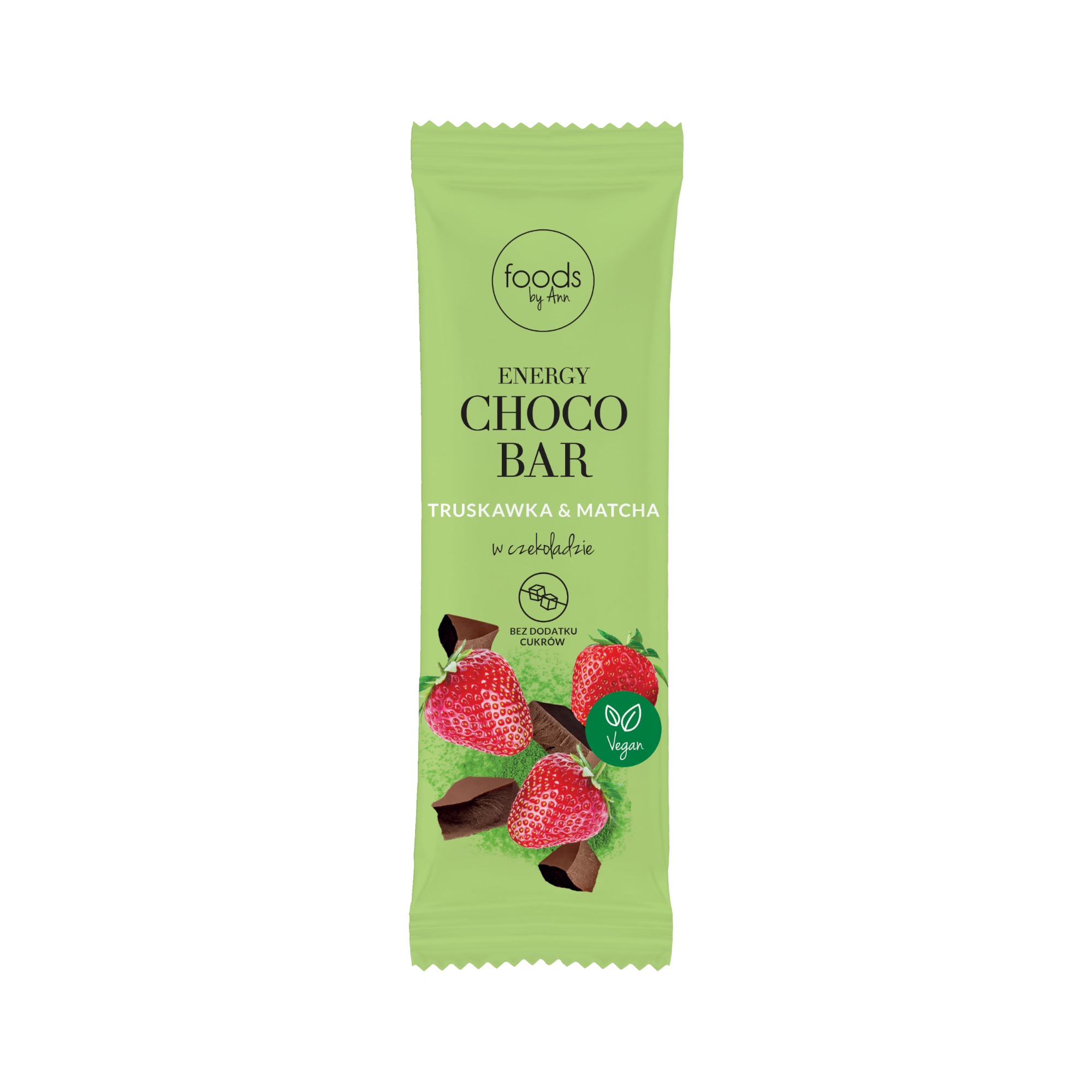 FOODS BY ANN Energy Bar in Schokolade, Erdbeere & Matcha 35 g