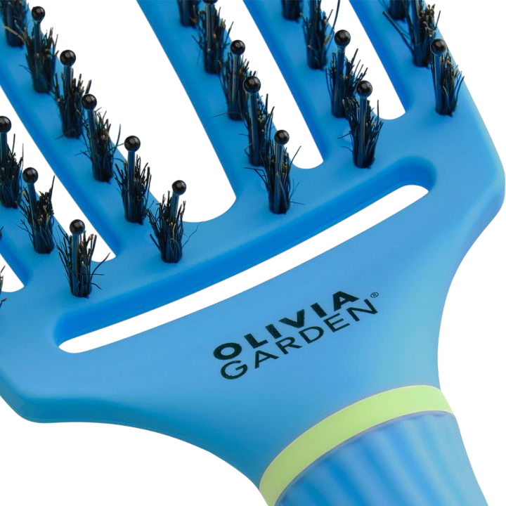 OLIVIA GARDEN FINGERBRUSH COMBO MEDIUM INNER CHILD Haarentwirrungsbürste – Limited Edition Turbo Blue #2