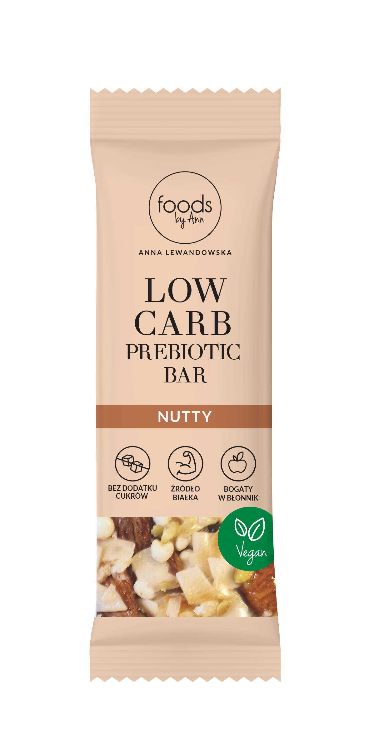 FOODS BY ANN Low Carb Präbiotischer Riegel mit Nüssen 35g