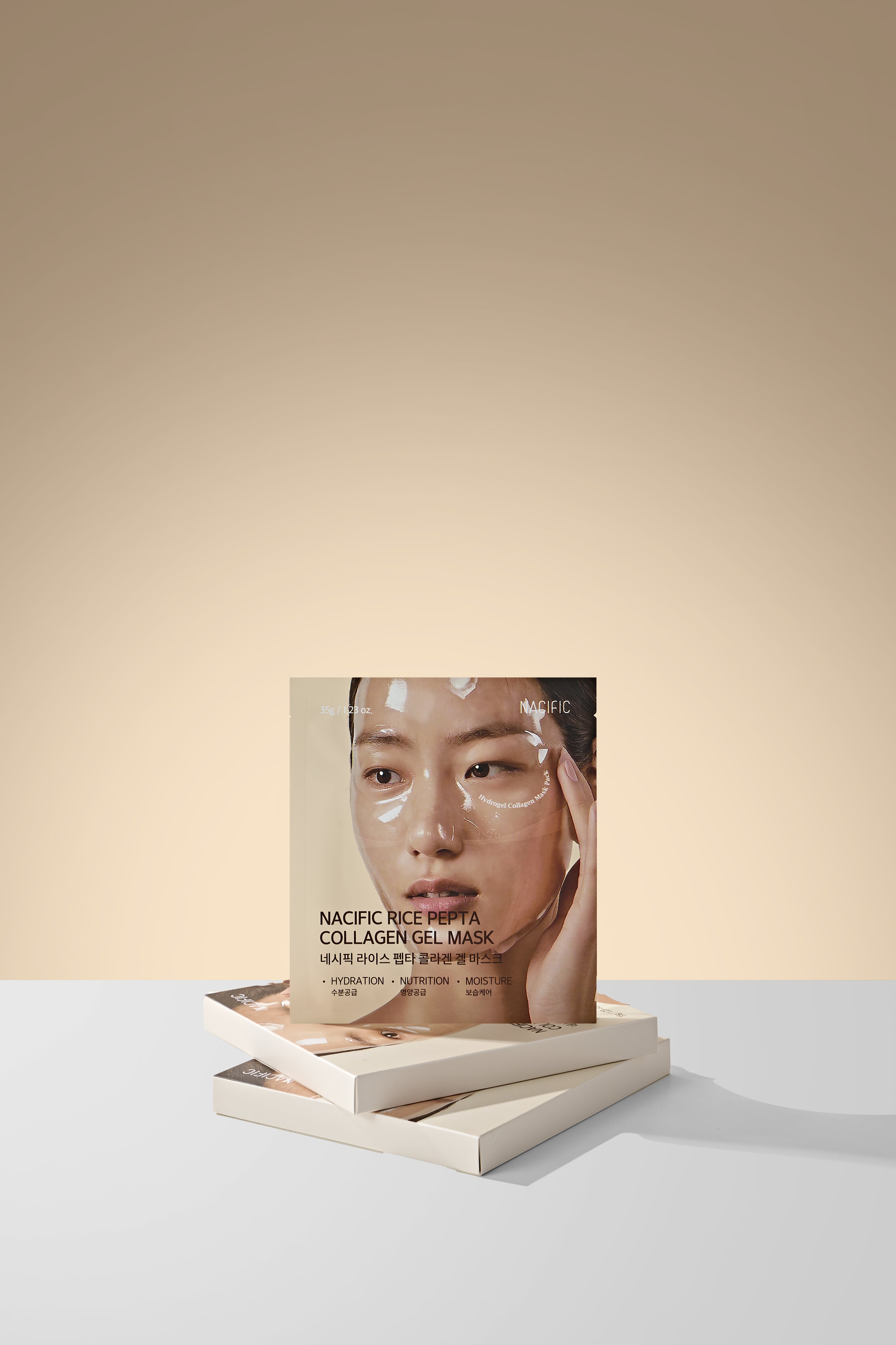 NACIFIC RICE PEPTA Collagen Gel Mask – Hydrogel Collagen Maske mit Reis und Peptiden 35 g (4 Stück) #4