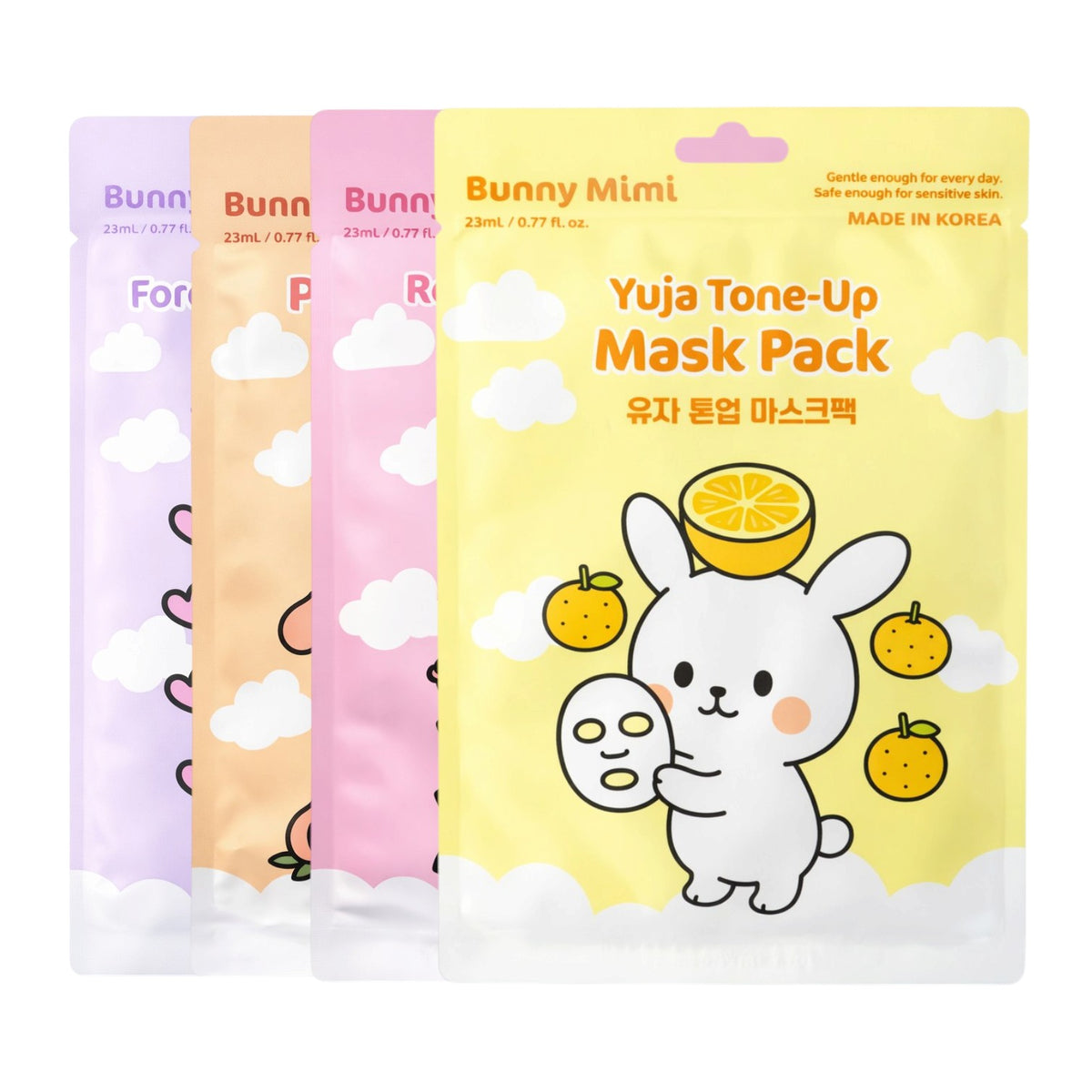 BUNNY MIMI Gesichtsmasken-Set, 4 x 23 ml